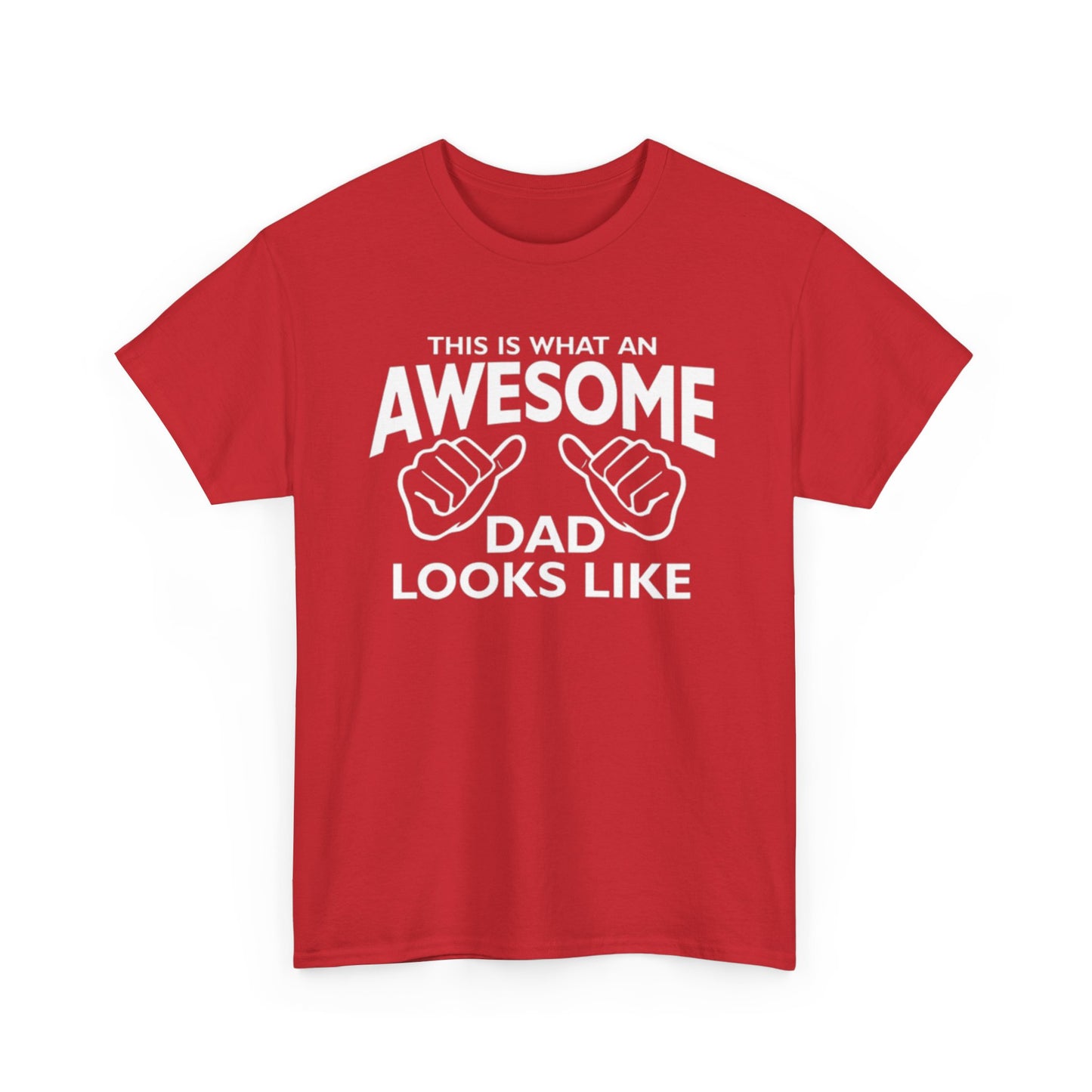 "Awesome Dad” – Father’s Day Gift, Unisex Heavy Cotton Tee