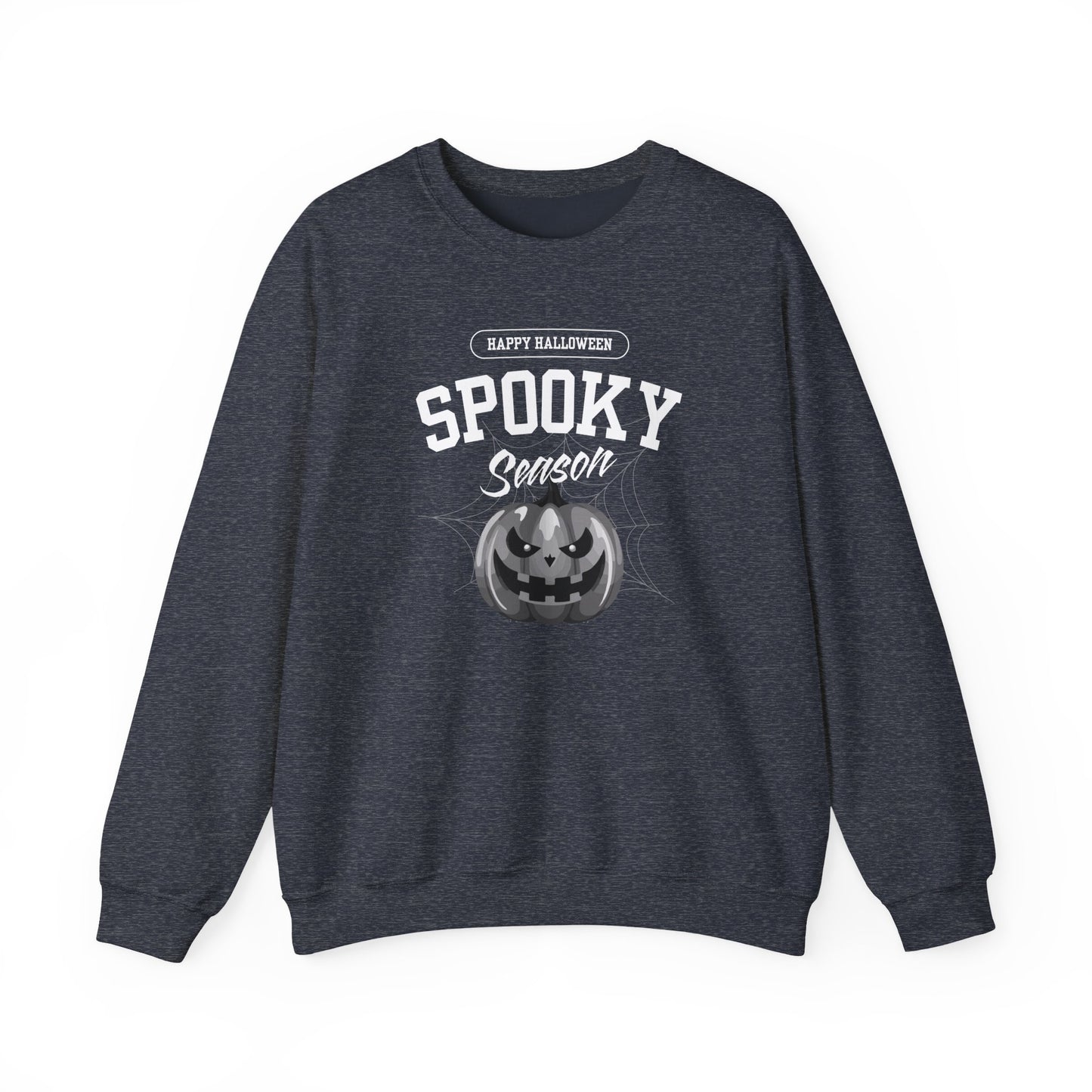 Spooky Season Halloween Sweatshirt – Creepy Cute Pumpkin Graphic Pullover for Fall
