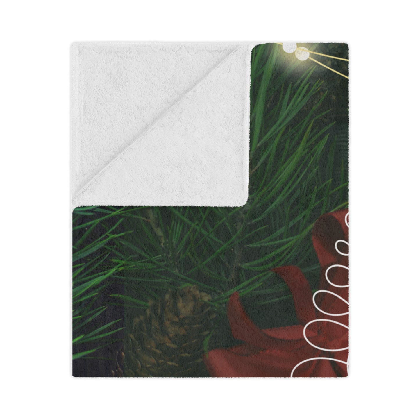 Merry Christmas with Heappy New Year Printed Velveteen Minky Blanket