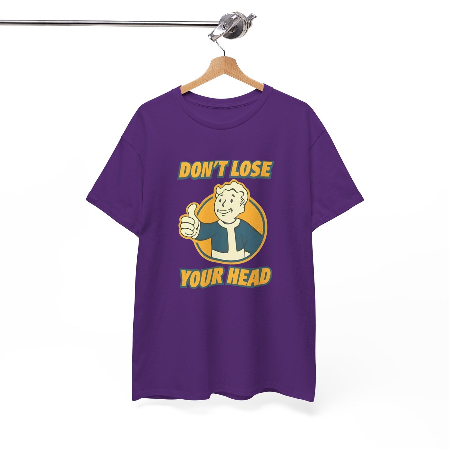 Fallout Vault Boy T-Shirt – “Don’t Lose Your Head” Graphic Tee, Gamer Shirt