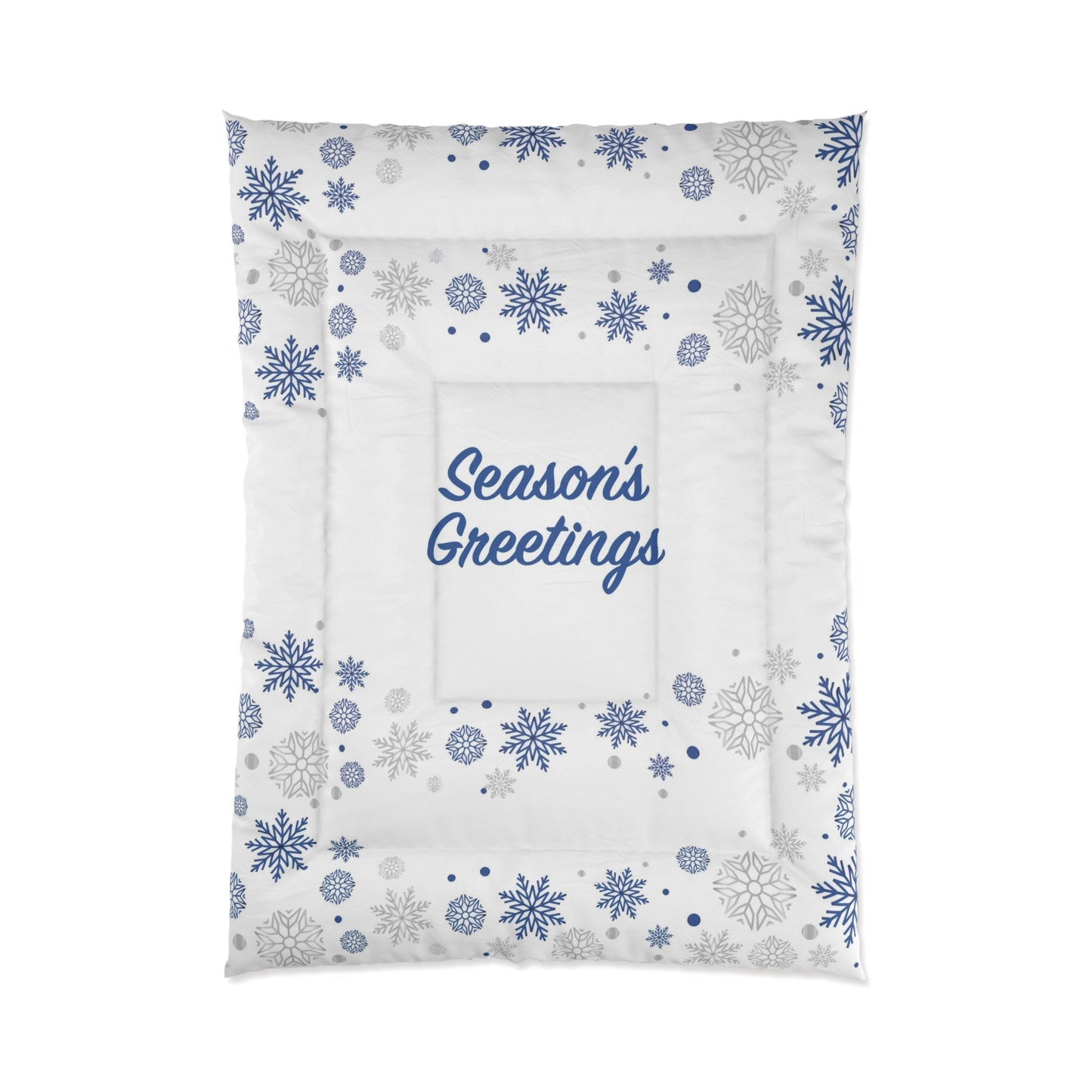 Holiday Comforter, Season's Greetings, White