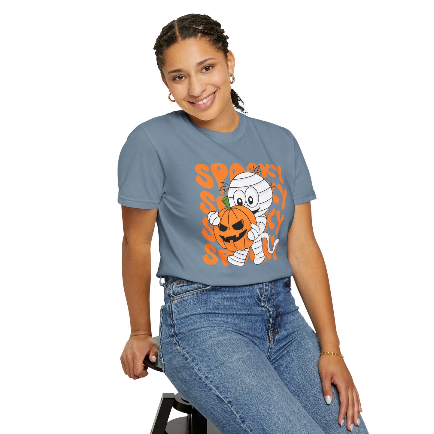 Wrapped & Ready Tee – Mummy Mischief with Pumpkin POP