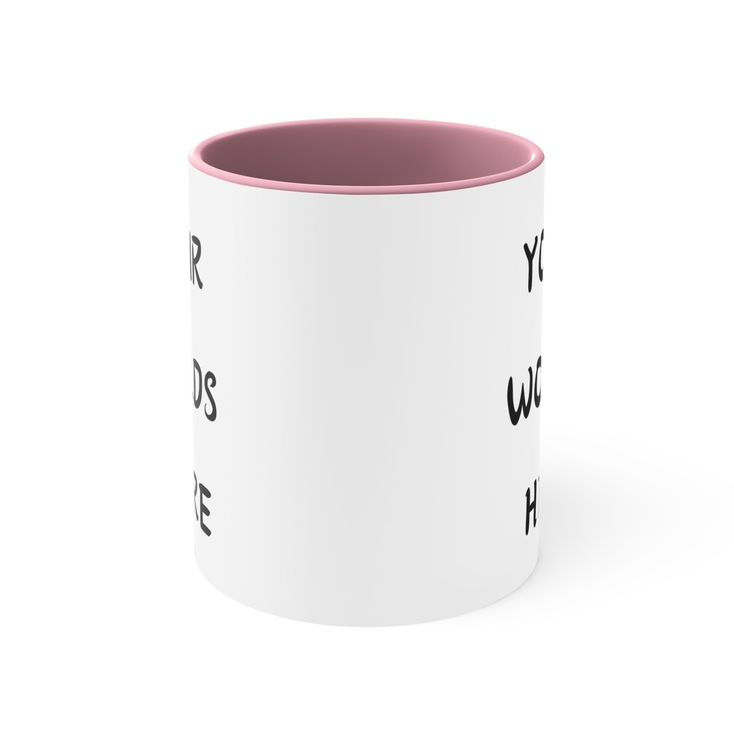 Your Words Here Customise Accent Coffee Mug, 11oz, Multi Color