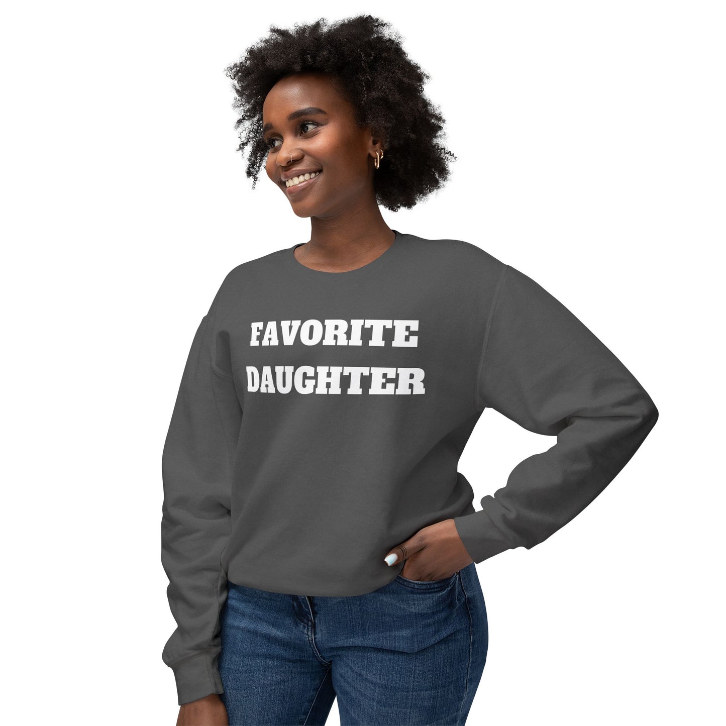 Favorite Daughter Text Graphic Crewneck Sweatshirt for Women