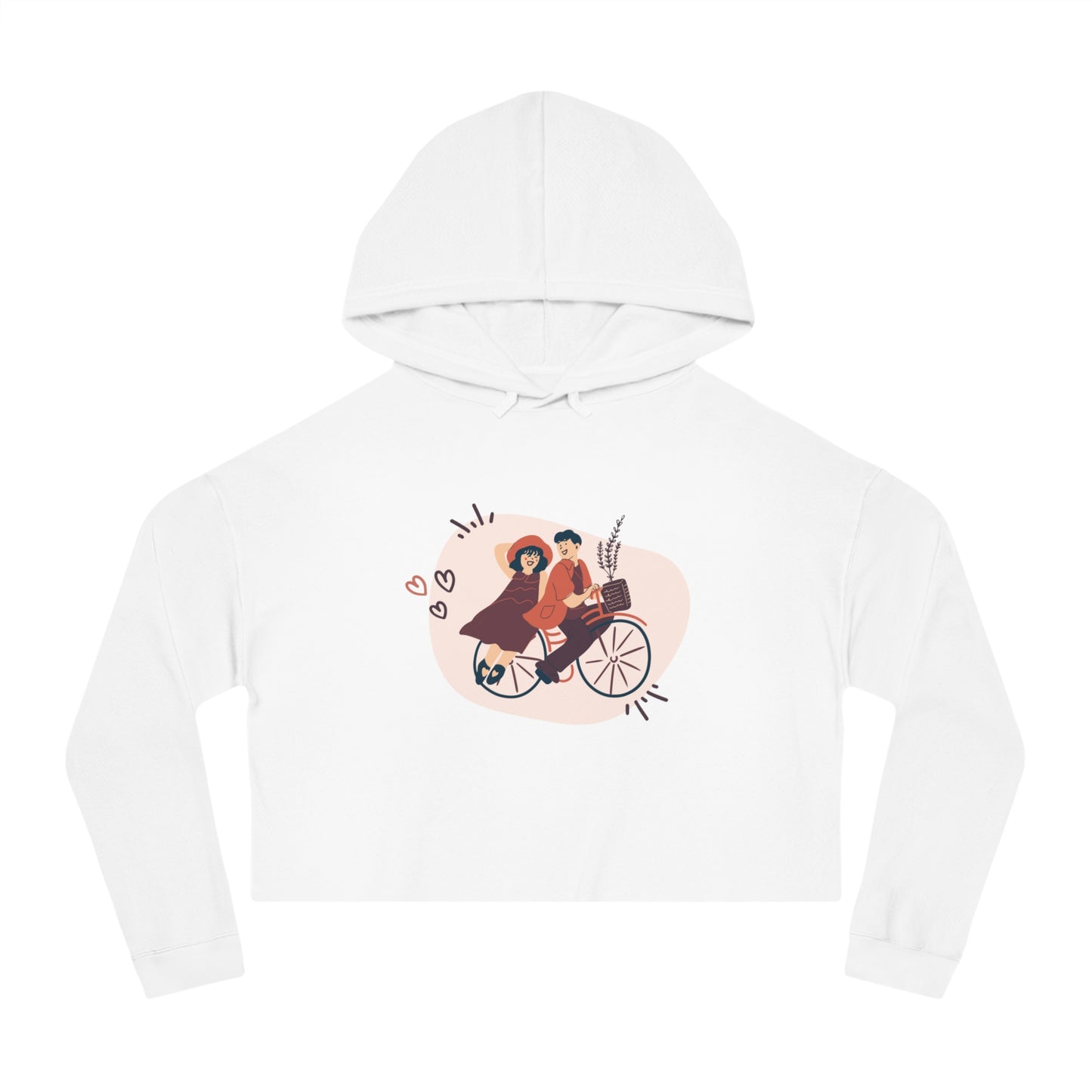 Valentine Sweatshirt, Premium Women’s Cropped Hooded Sweatshirt, Valentine Gift for Her