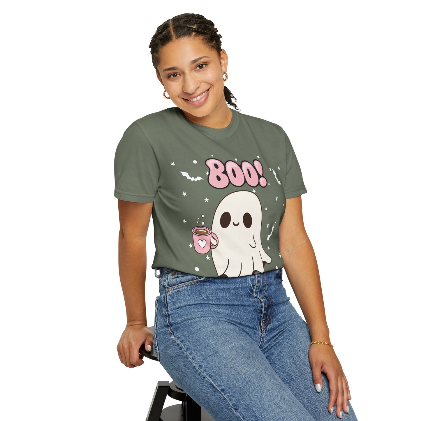 BOO Ghost Tee - Unisex Garment-Dyed T-shirt