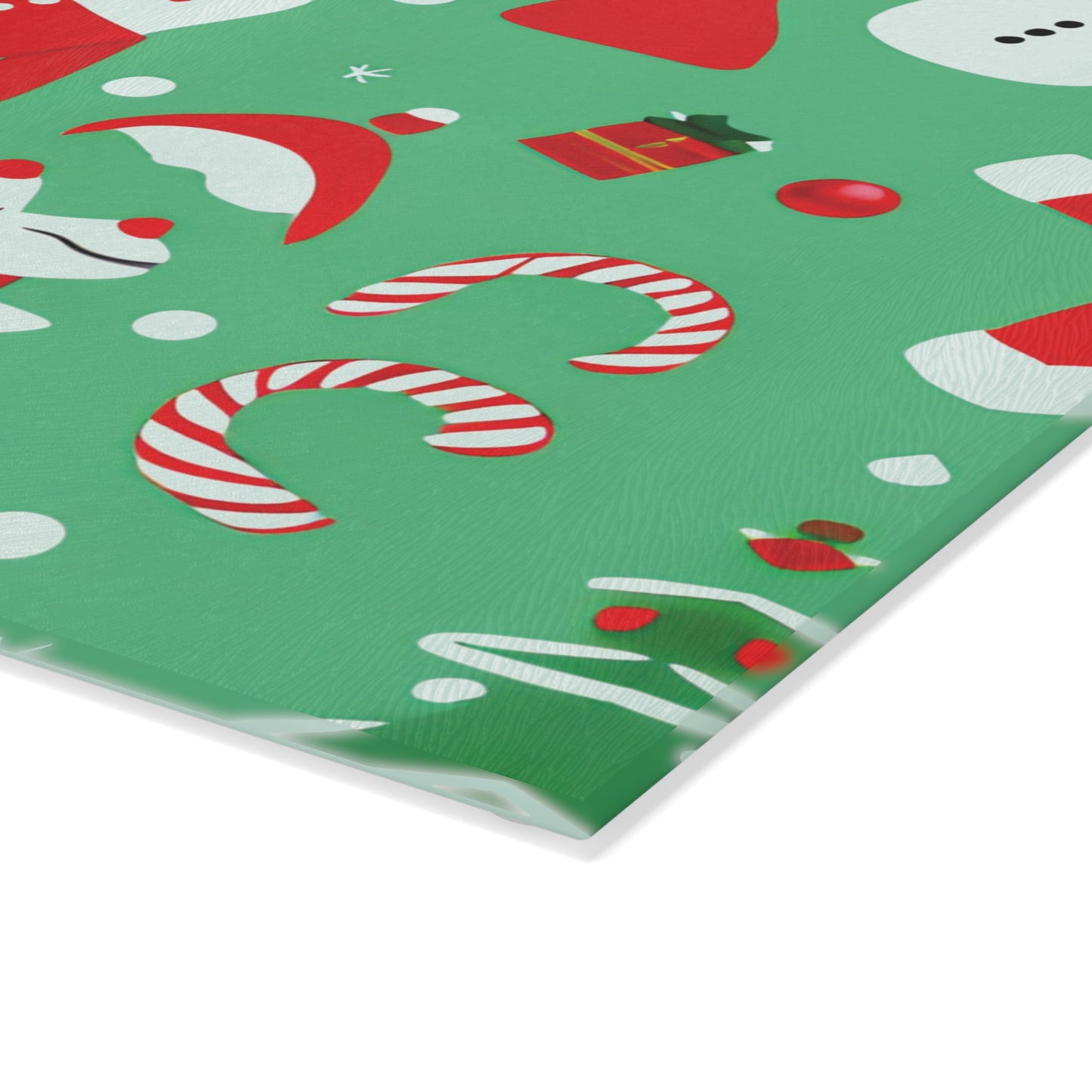 Christmas Glass Cutting Board – Festive Kitchen Prep Surface