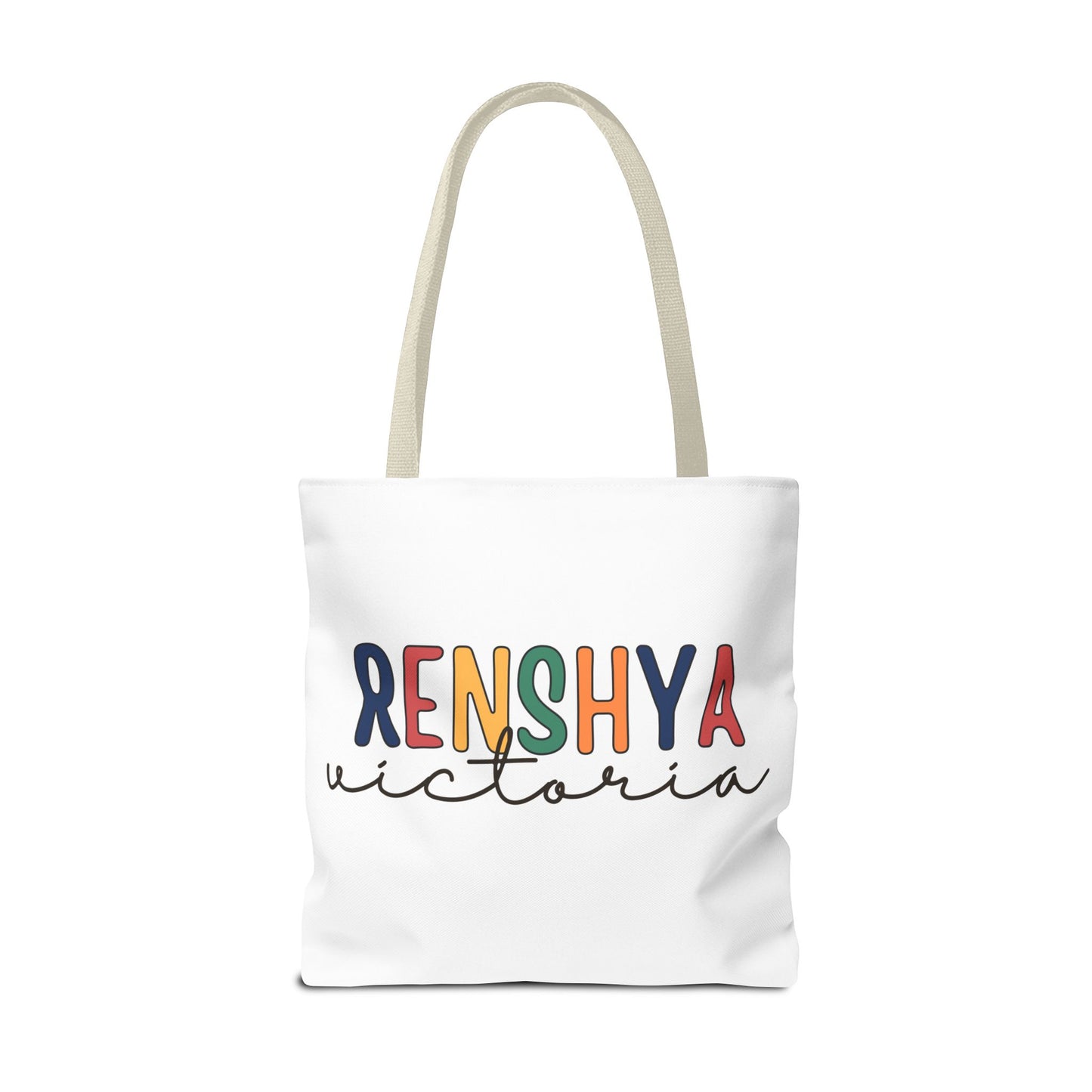 Personalized Name Tote Bag – Colorful Custom Design with Script Font