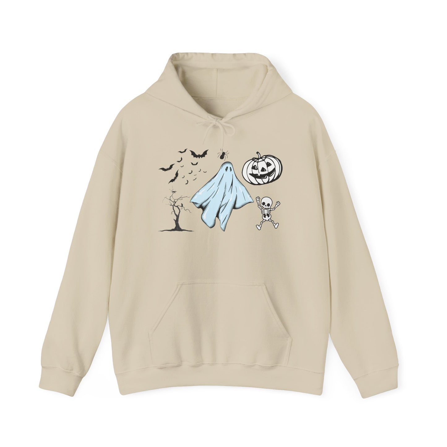 Cartoon Ghost Halloween Hoodie – Fun & Cozy Spooky Sweatshirt for Fall