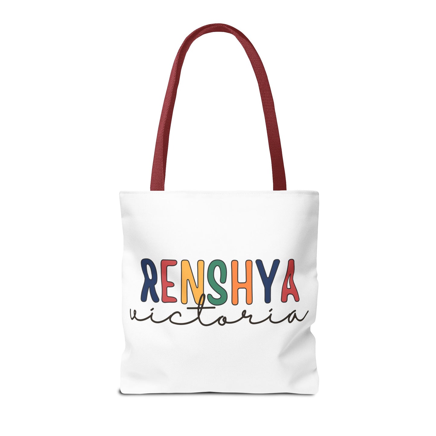Personalized Name Tote Bag – Colorful Custom Design with Script Font