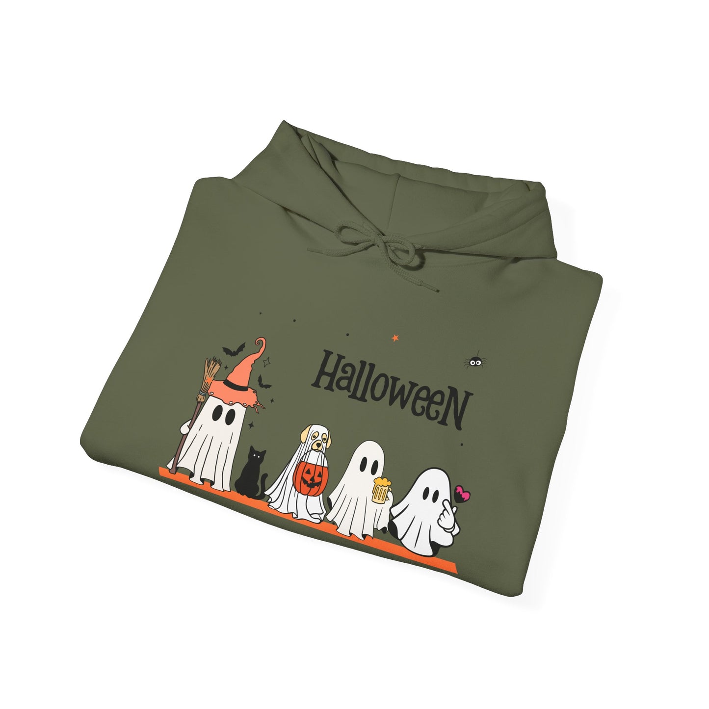 Costumed Cuties” Halloween Hoodie – Ghost Squad in Trick-or-Treat Mode