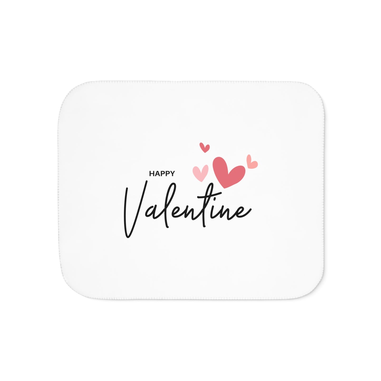 Happy Valentine with Flying Heart Sherpa Blenket for Valentine Day