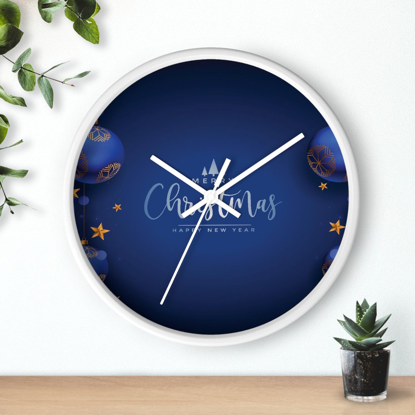 Dark Blue Wall Clock