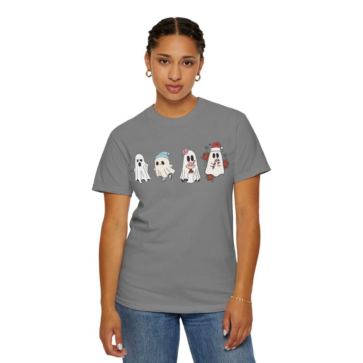 Halloween Ghost Comfort Colors Shirt, Spooky Season Tee, Halloween Cute Women Outfit, Halloween Gift, Halloween Ghost Tshirt