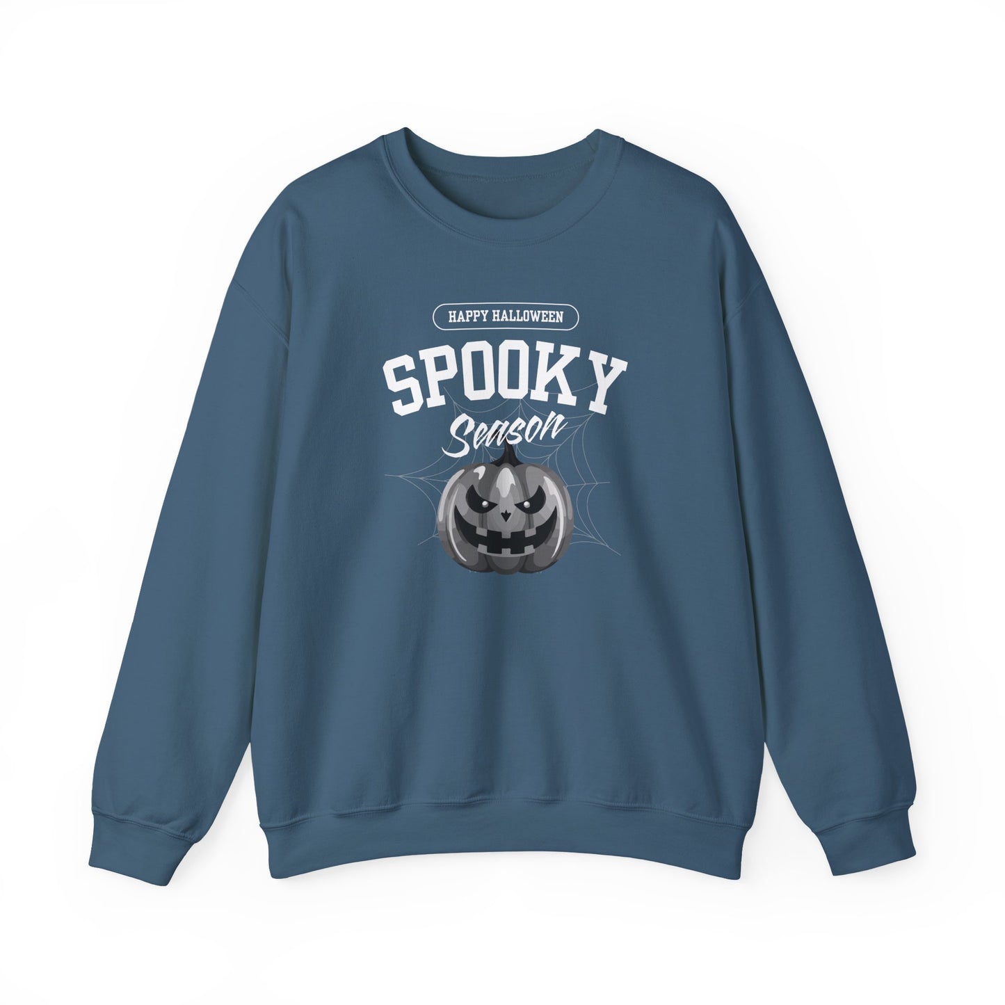 Spooky Season Halloween Sweatshirt – Creepy Cute Pumpkin Graphic Pullover for Fall