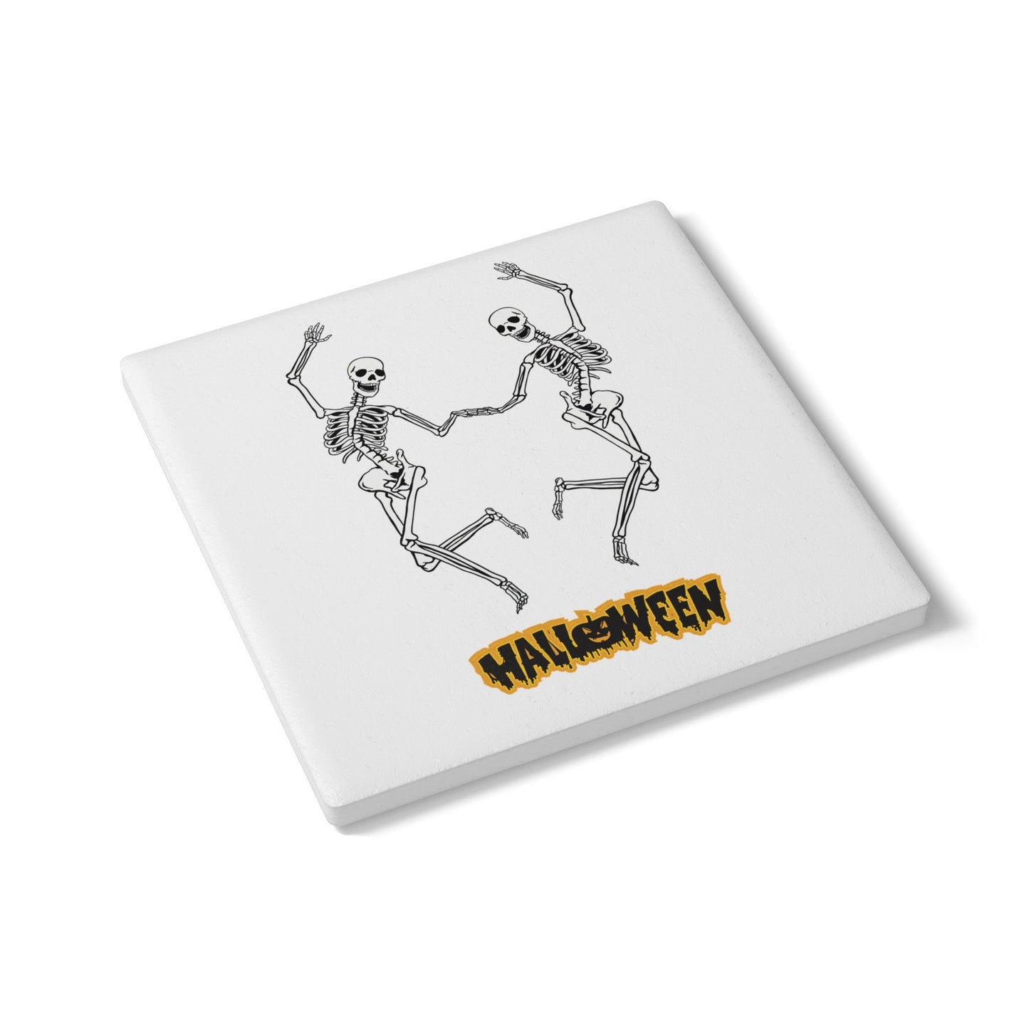 Dancing Skeletons Halloween Coaster – Spooky Party Drink Accessory