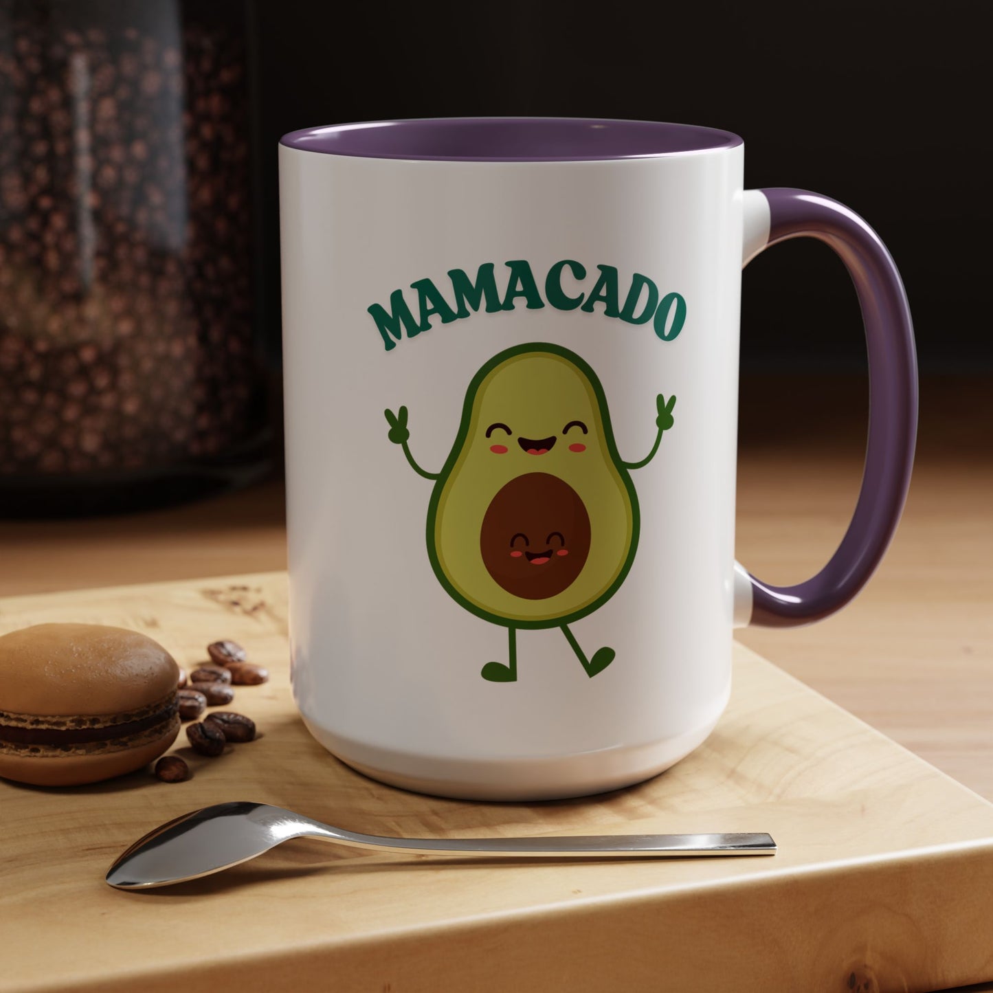 Mamacado Funny Avocado Mug – Cute New Mom Gift, Baby Announcement, Mother's Day Present, New Mama Reveal Cup