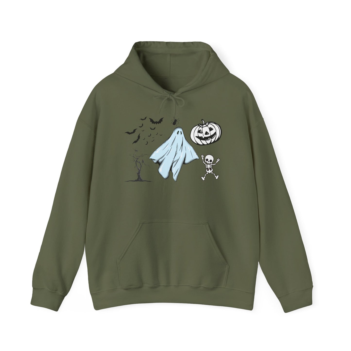 Cartoon Ghost Halloween Hoodie – Fun & Cozy Spooky Sweatshirt for Fall