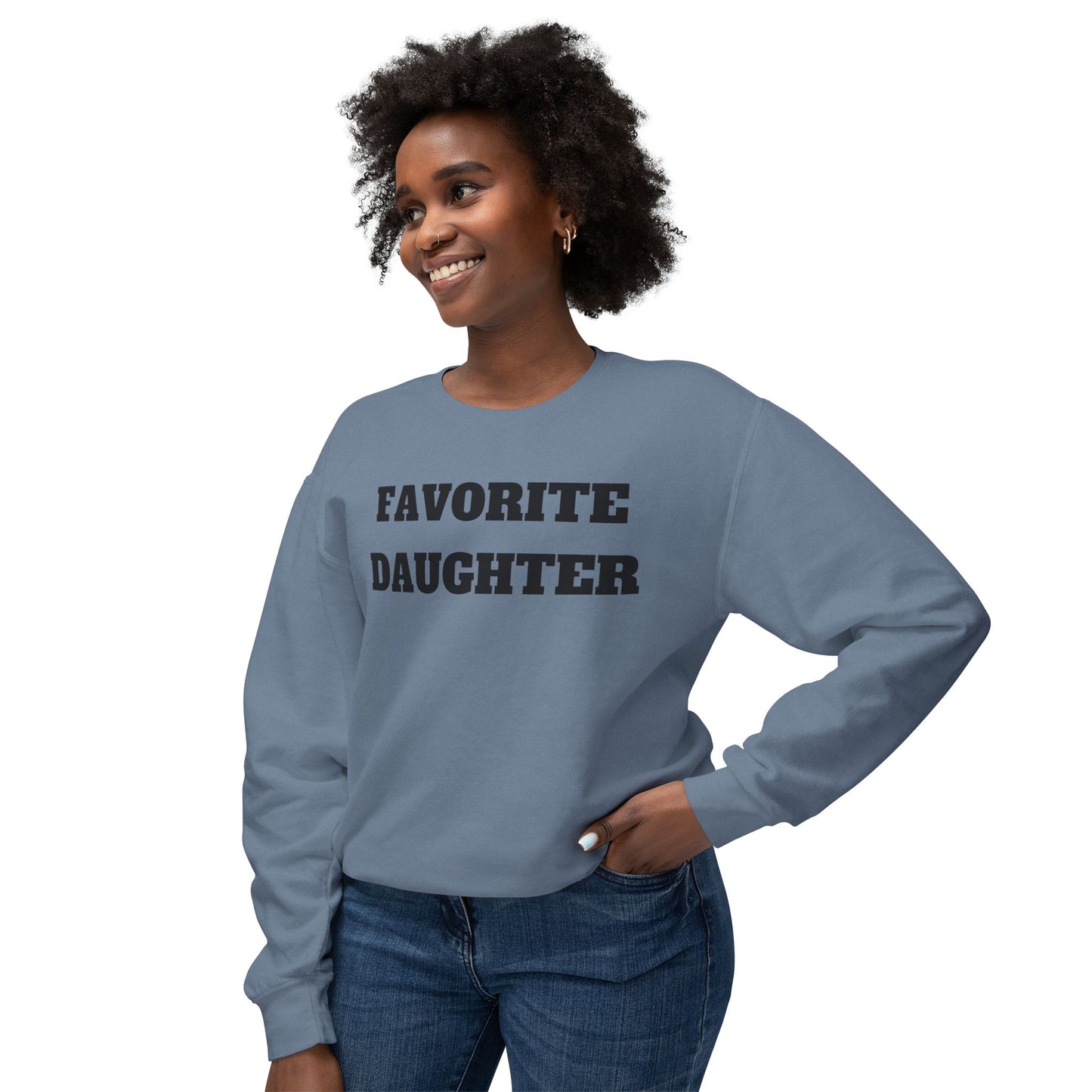 Favorite Daughter Text Graphic Crewneck Sweatshirt for Women