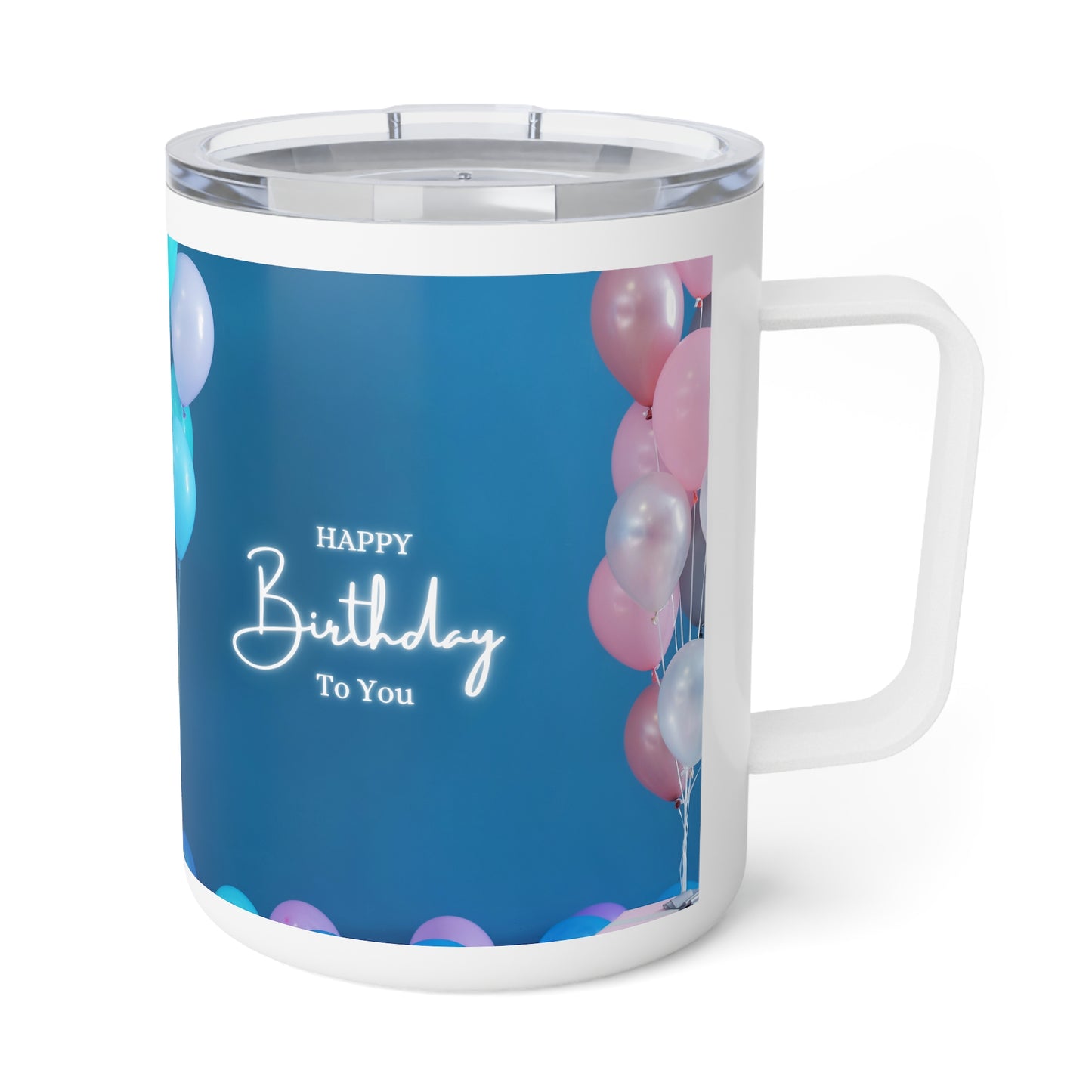 Birthday Insulated Coffee Mugs, 10oz, Blue, Birthday Coffee Mug