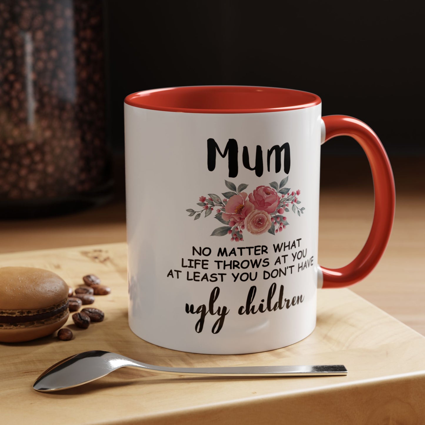 Mum Floral Ceramic Coffee Mug – Funny Maternal Pride Gift, 11oz