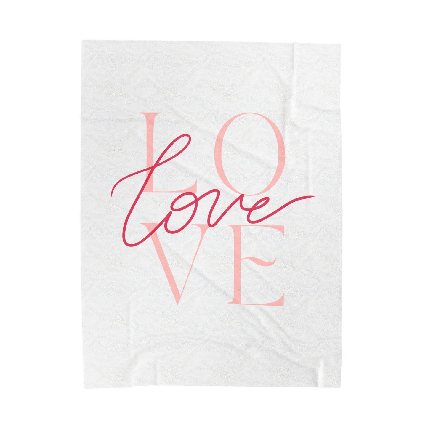 Love Printed Velveteen Plush Blanket for Valentine