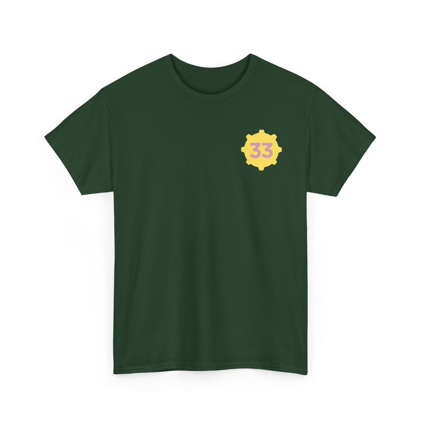 Black T-Shirt with Yellow Emblem Front & Number Back – Custom Team Sports Tee