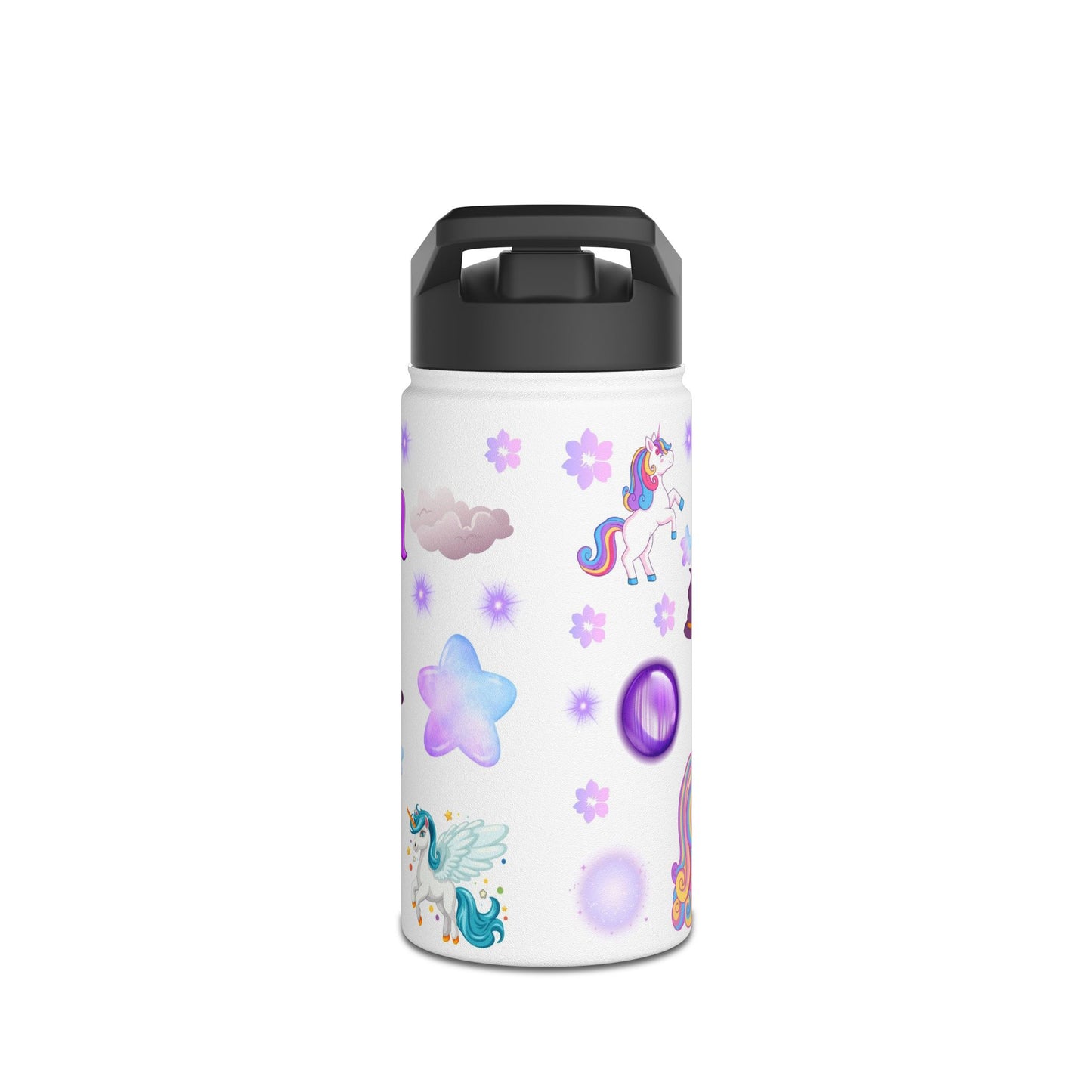 Personalized Glitter Unicorn Water Bottle – Stainless Steel Tumbler for Kids, Birthdays & School