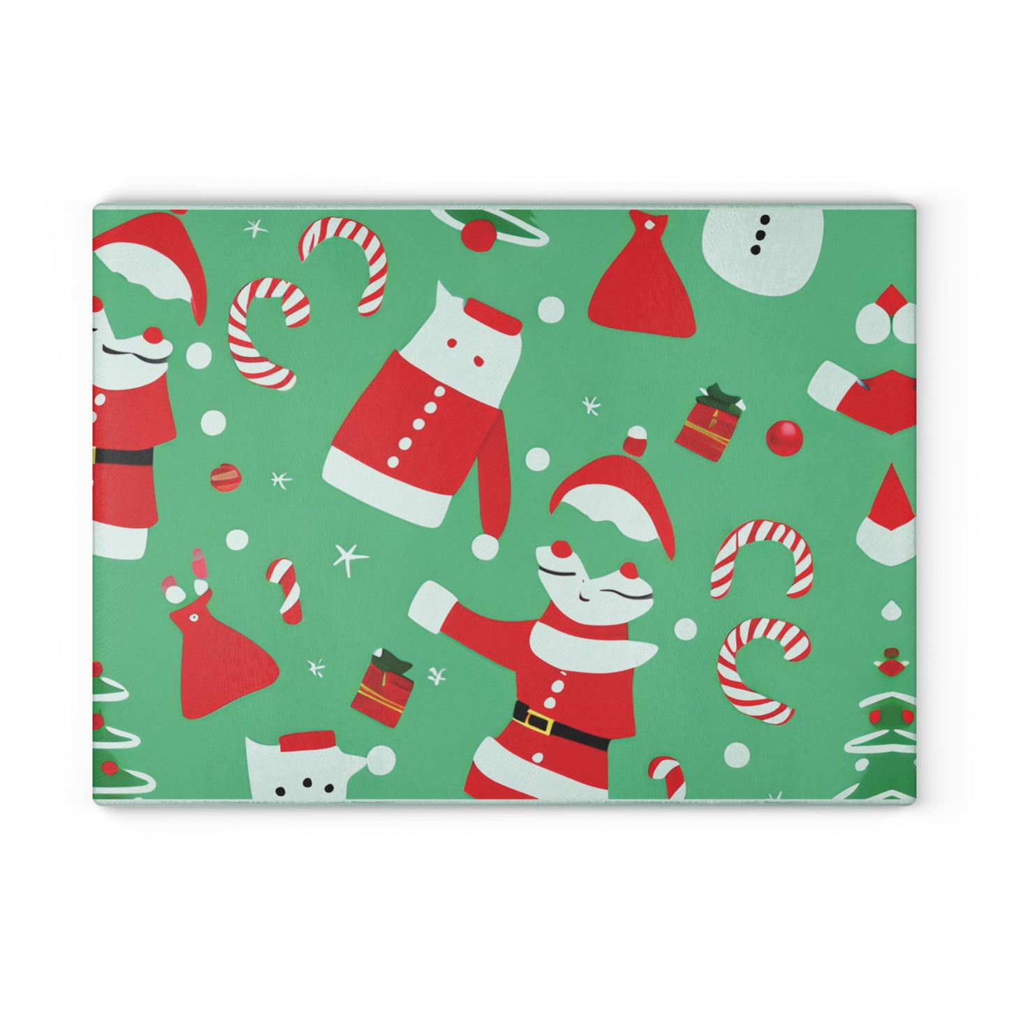 Christmas Glass Cutting Board – Festive Kitchen Prep Surface