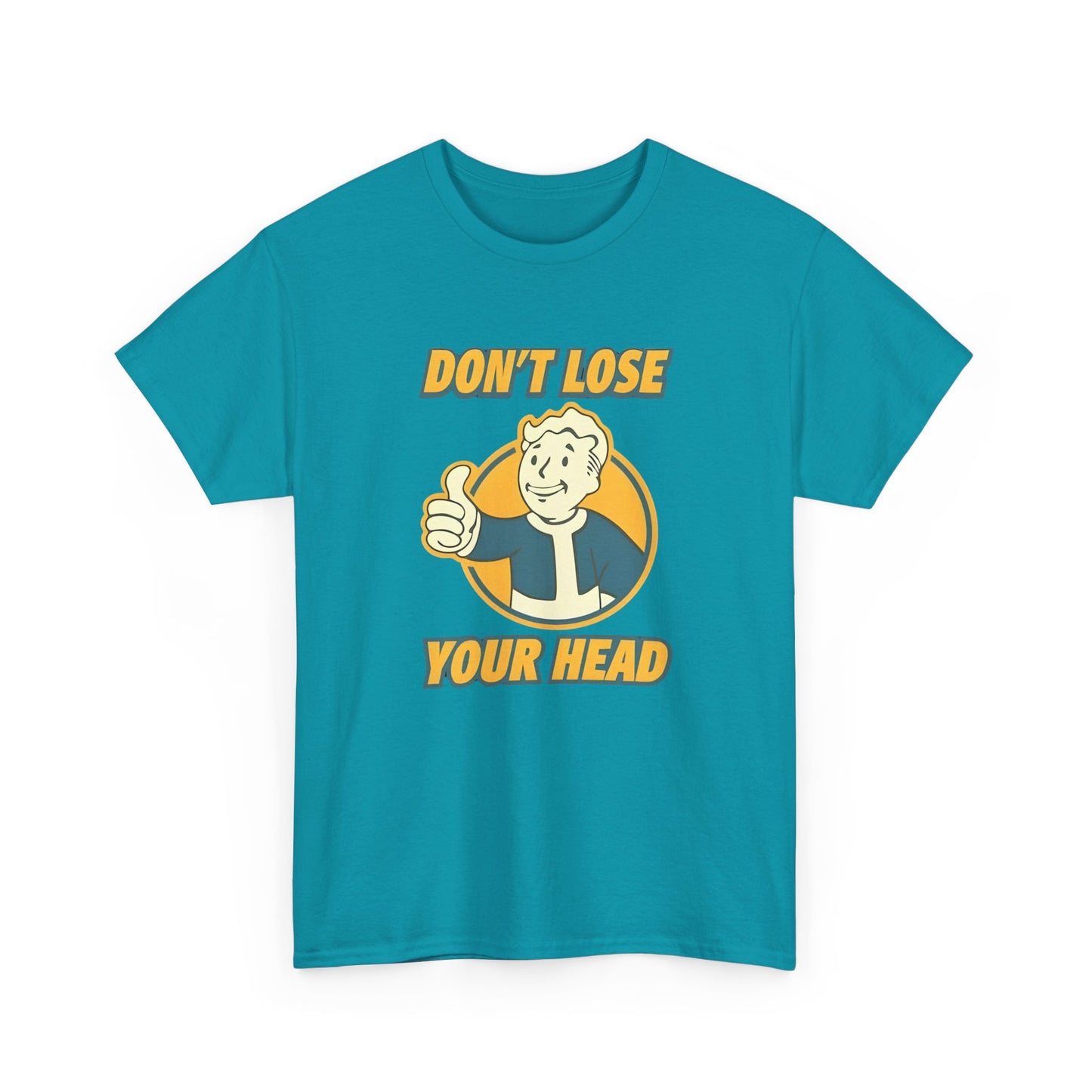 Fallout Vault Boy T-Shirt – “Don’t Lose Your Head” Graphic Tee, Gamer Shirt