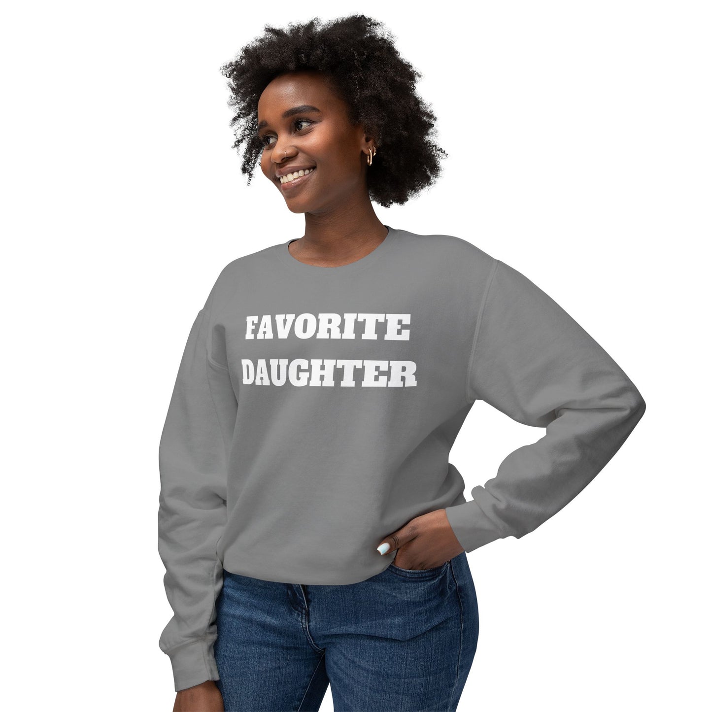 Favorite Daughter Text Graphic Crewneck Sweatshirt for Women
