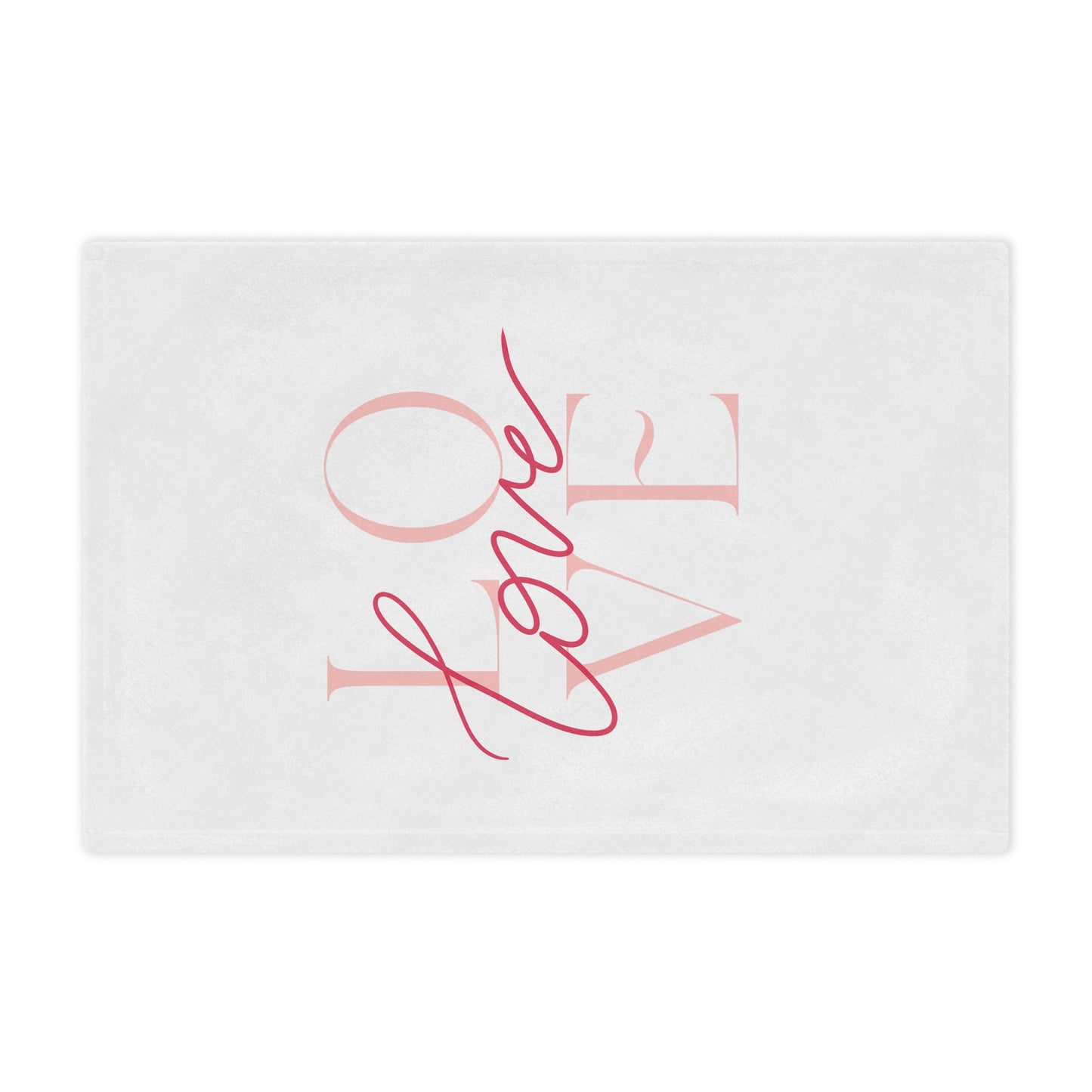 Love Printed Velveteen Minky Blanket for Her, Valentine Gift for Couple