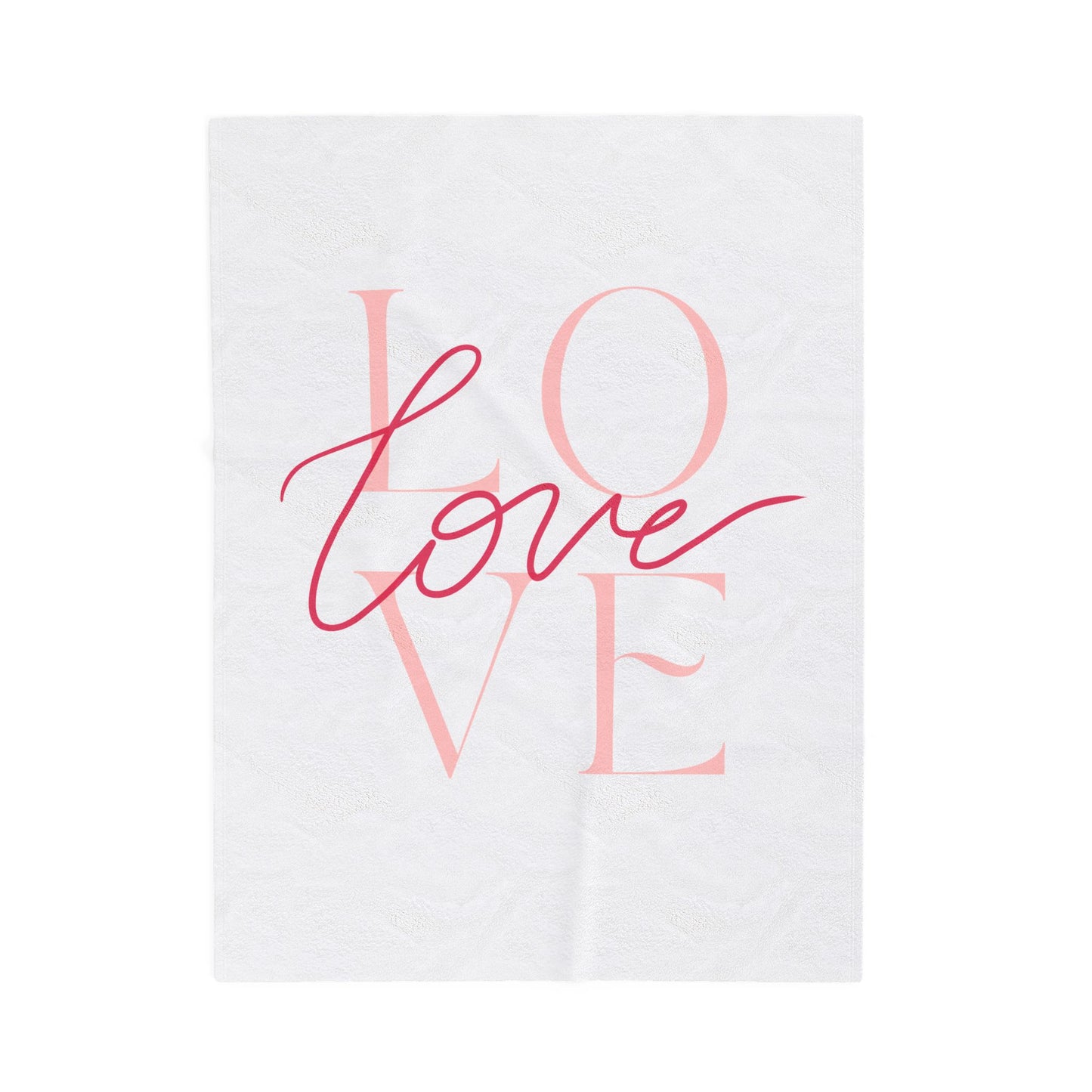 Love Printed Velveteen Plush Blanket for Valentine