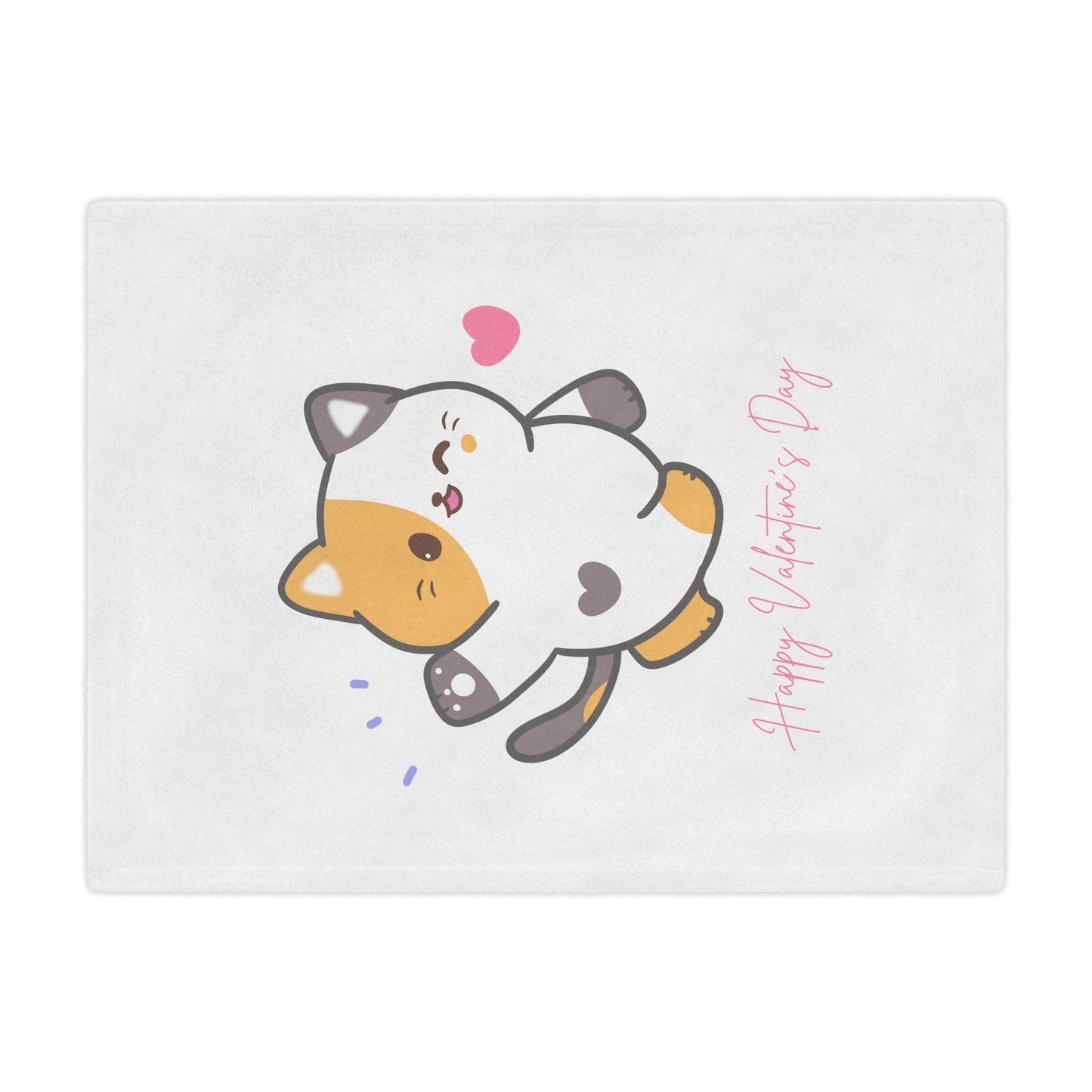 Happy Valentine Day Minky Blanket for Valentine