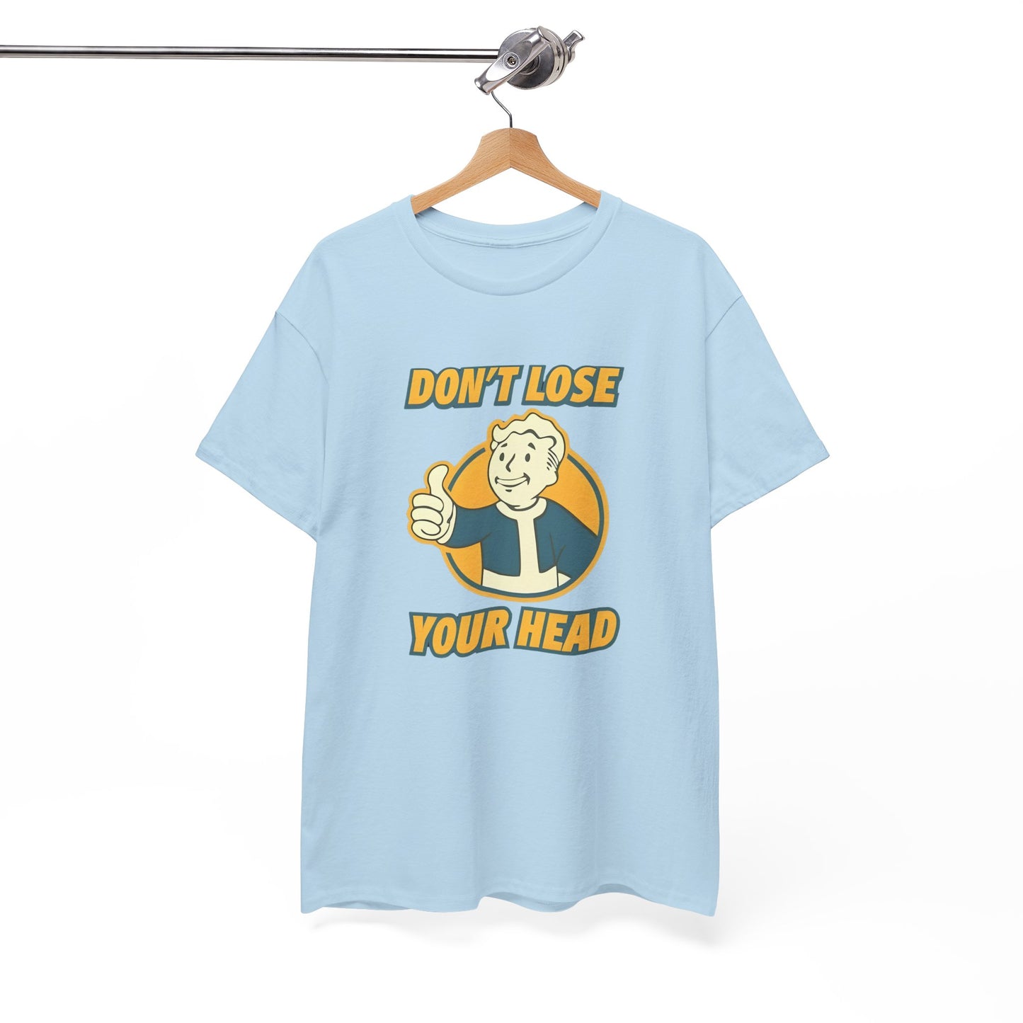 Fallout Vault Boy T-Shirt – “Don’t Lose Your Head” Graphic Tee, Gamer Shirt