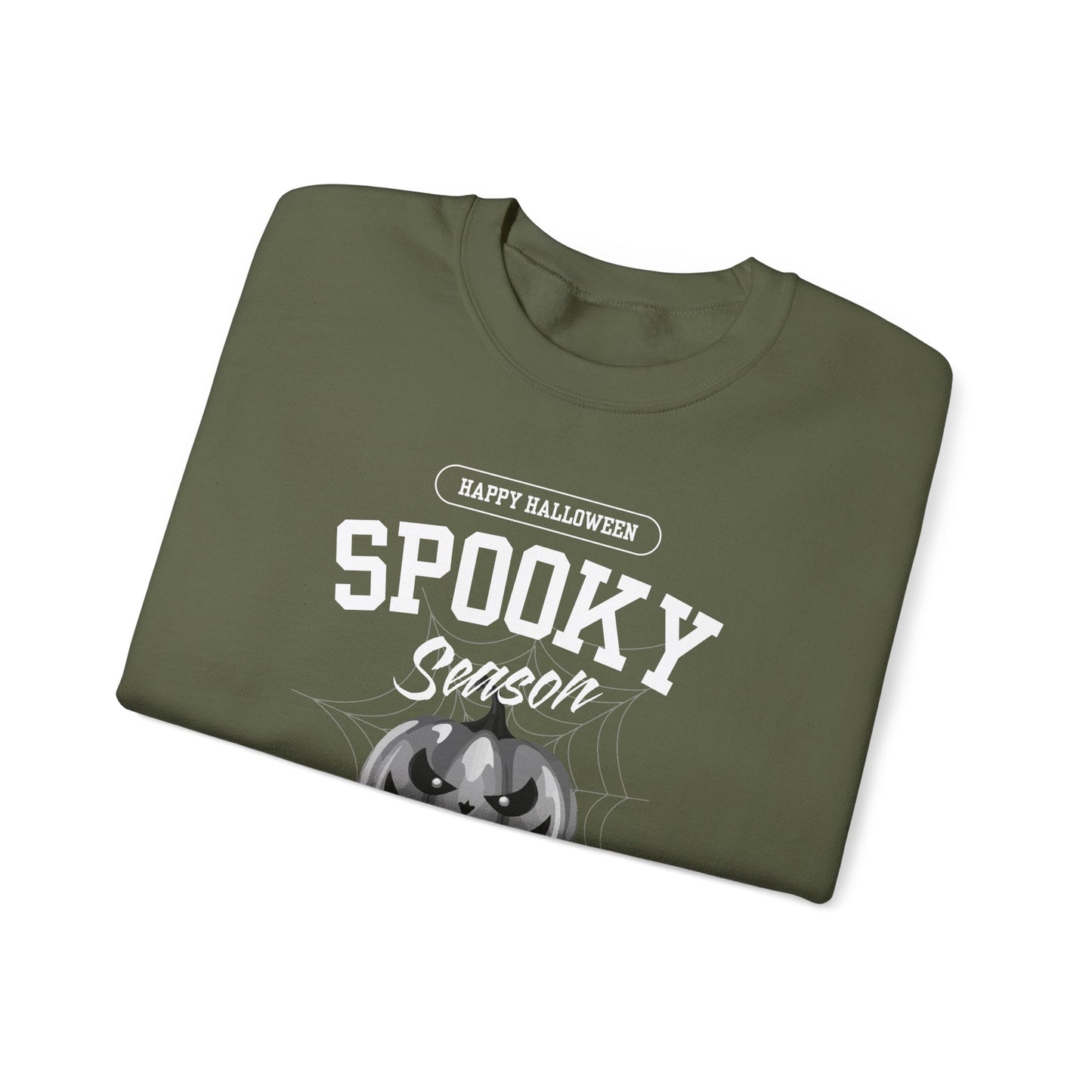 Spooky Season Halloween Sweatshirt – Creepy Cute Pumpkin Graphic Pullover for Fall