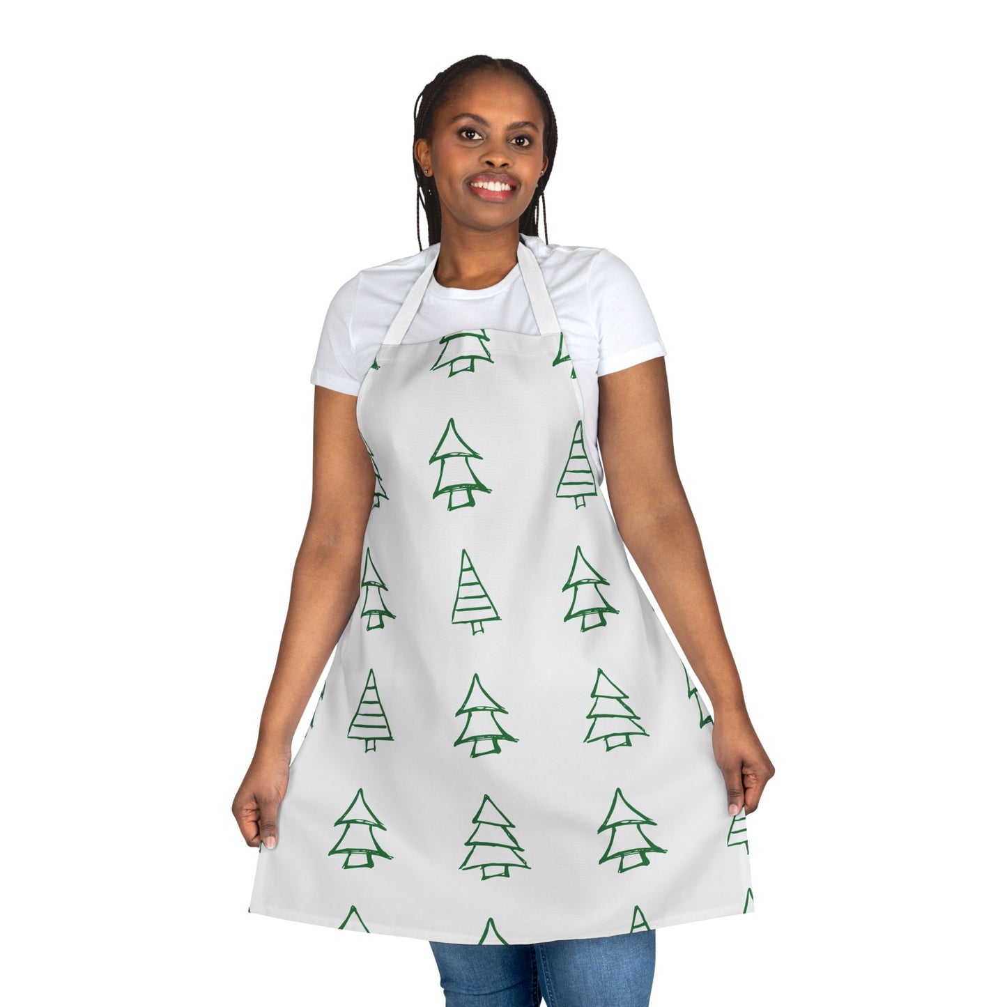 Festive Christmas Tree Apron – Perfect Gift for Holiday Baking