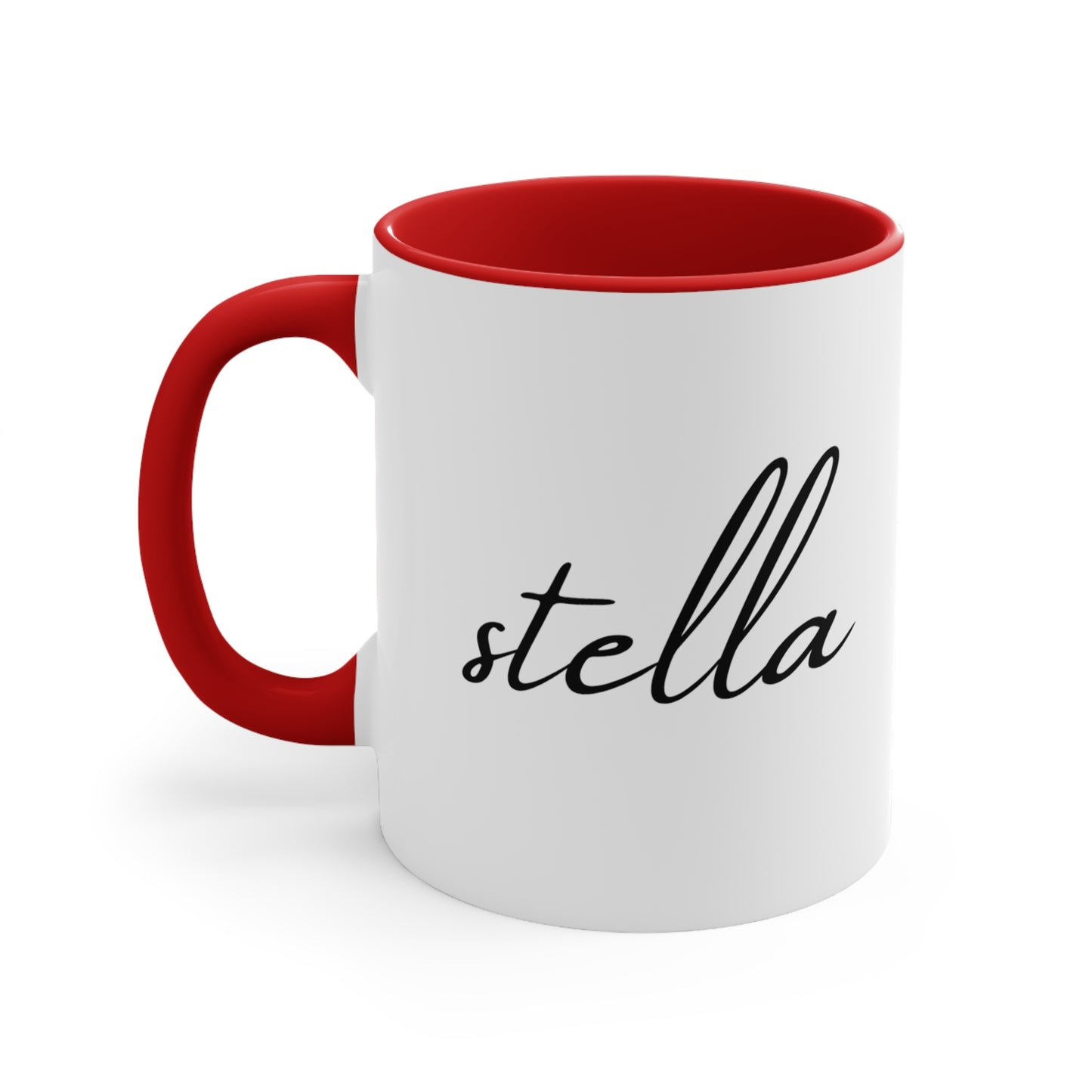 Stella Printed Custom Name Accent Coffee Mug, 11oz, Gift for Her