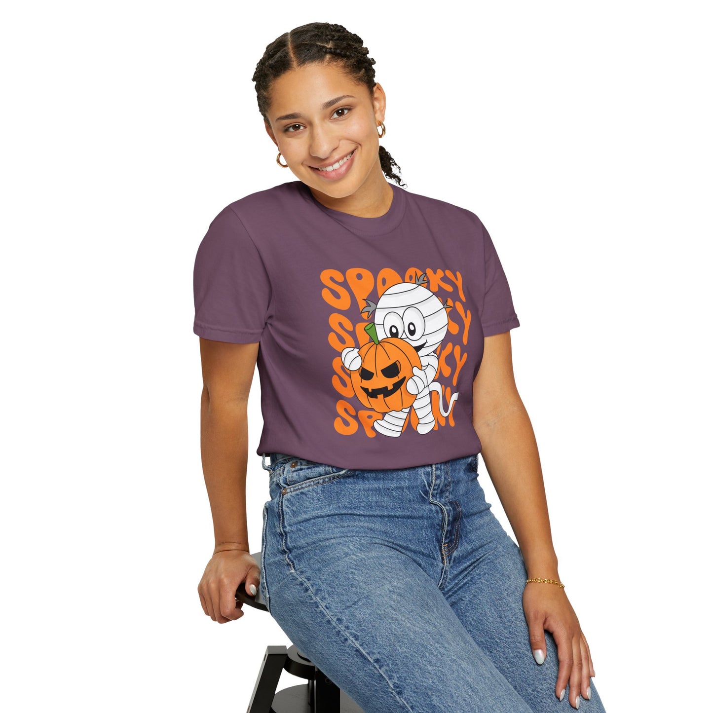 Wrapped & Ready Tee – Mummy Mischief with Pumpkin POP