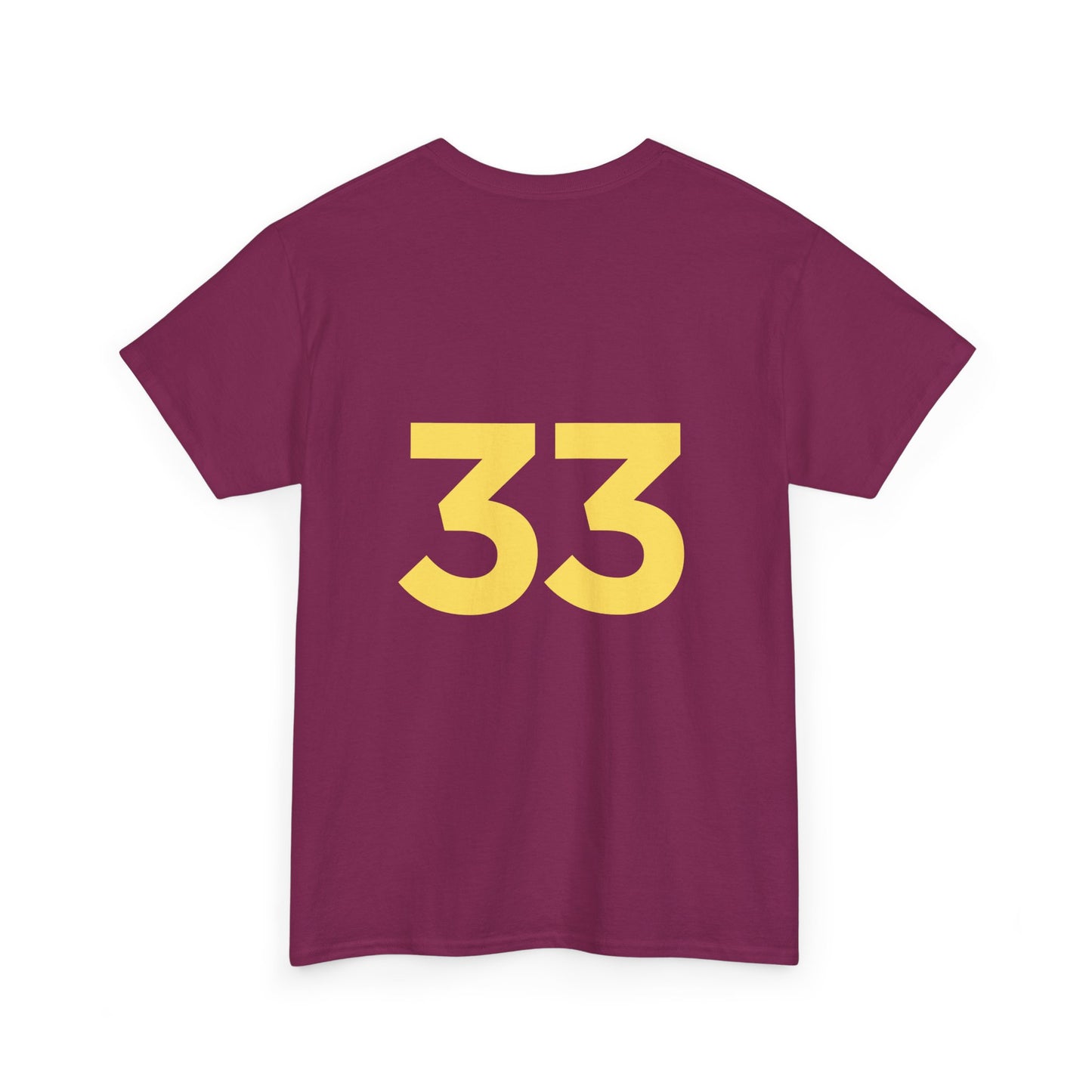 Black T-Shirt with Yellow Emblem Front & Number Back – Custom Team Sports Tee