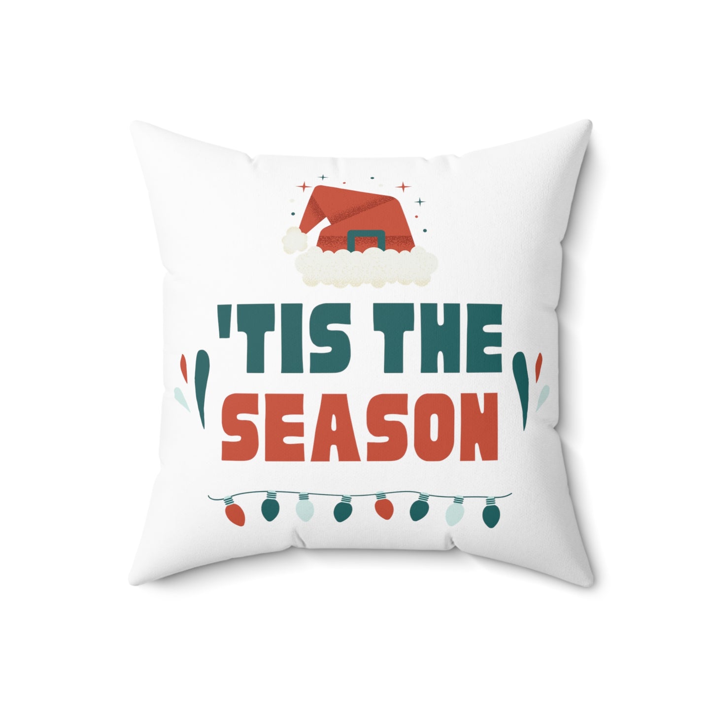 To Be Jolly Printed Spun Polyester Sqaure Pillow Case