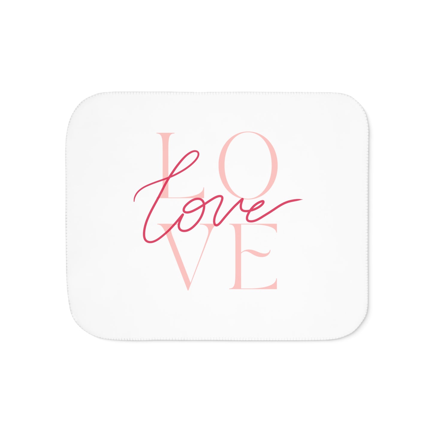 Love Printed Sherpa Blenket for Valentine Day
