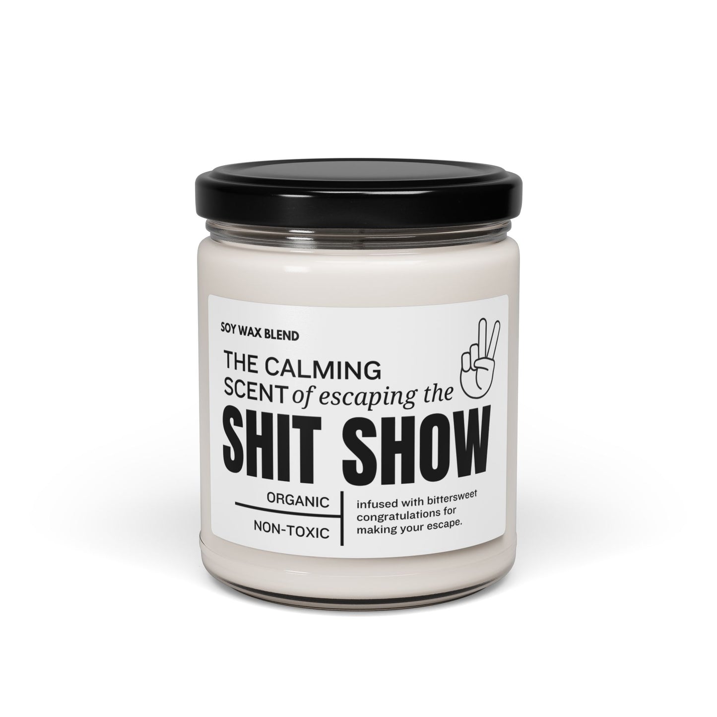Escaping the Shit Show Scented Soy Candle, 9oz – Funny Relaxation Gift for Stress Relief or New Beginnings