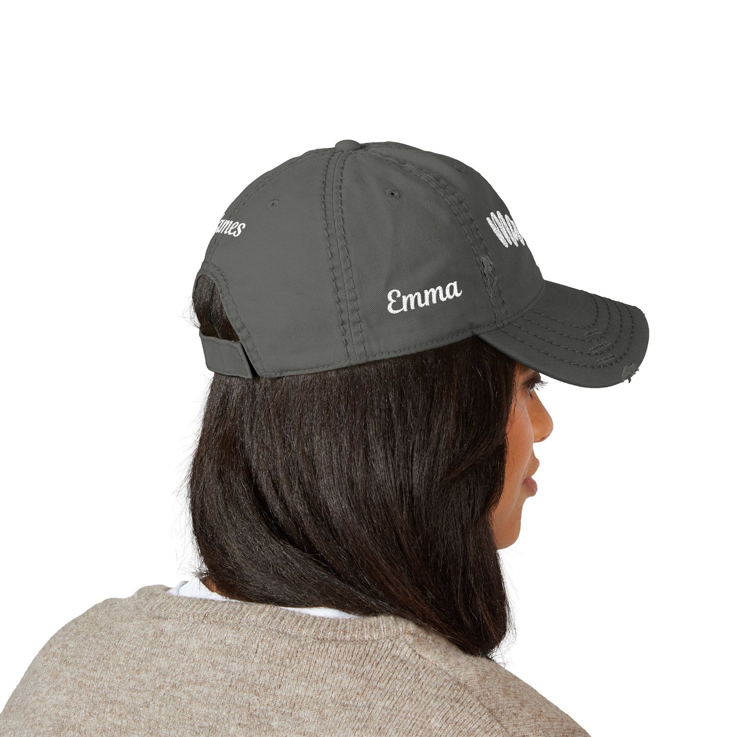 Personalized Embroidered 'Mama' Cap – Custom Distressed Hat for Mother’s Day or Birthday | Thoughtful Gift for Mom