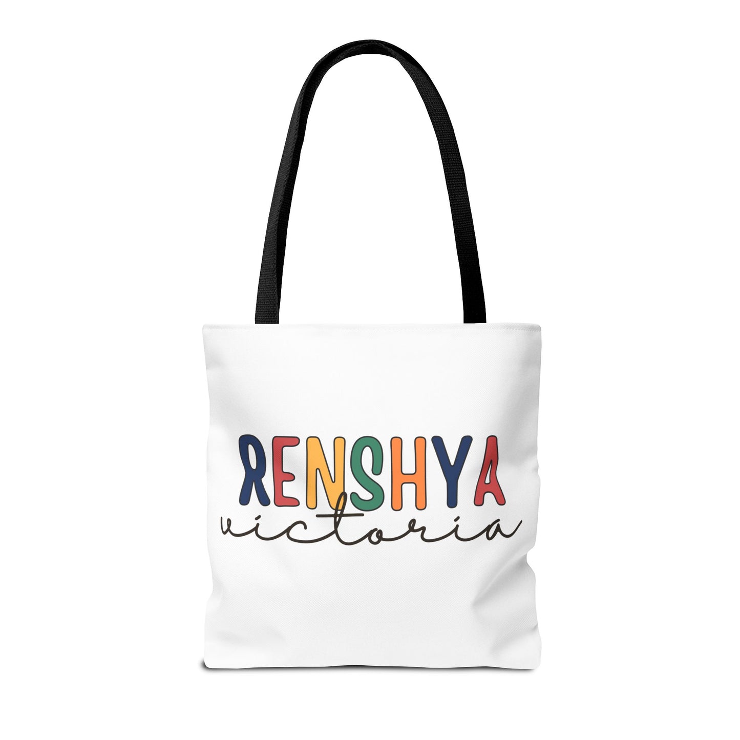 Personalized Name Tote Bag – Colorful Custom Design with Script Font