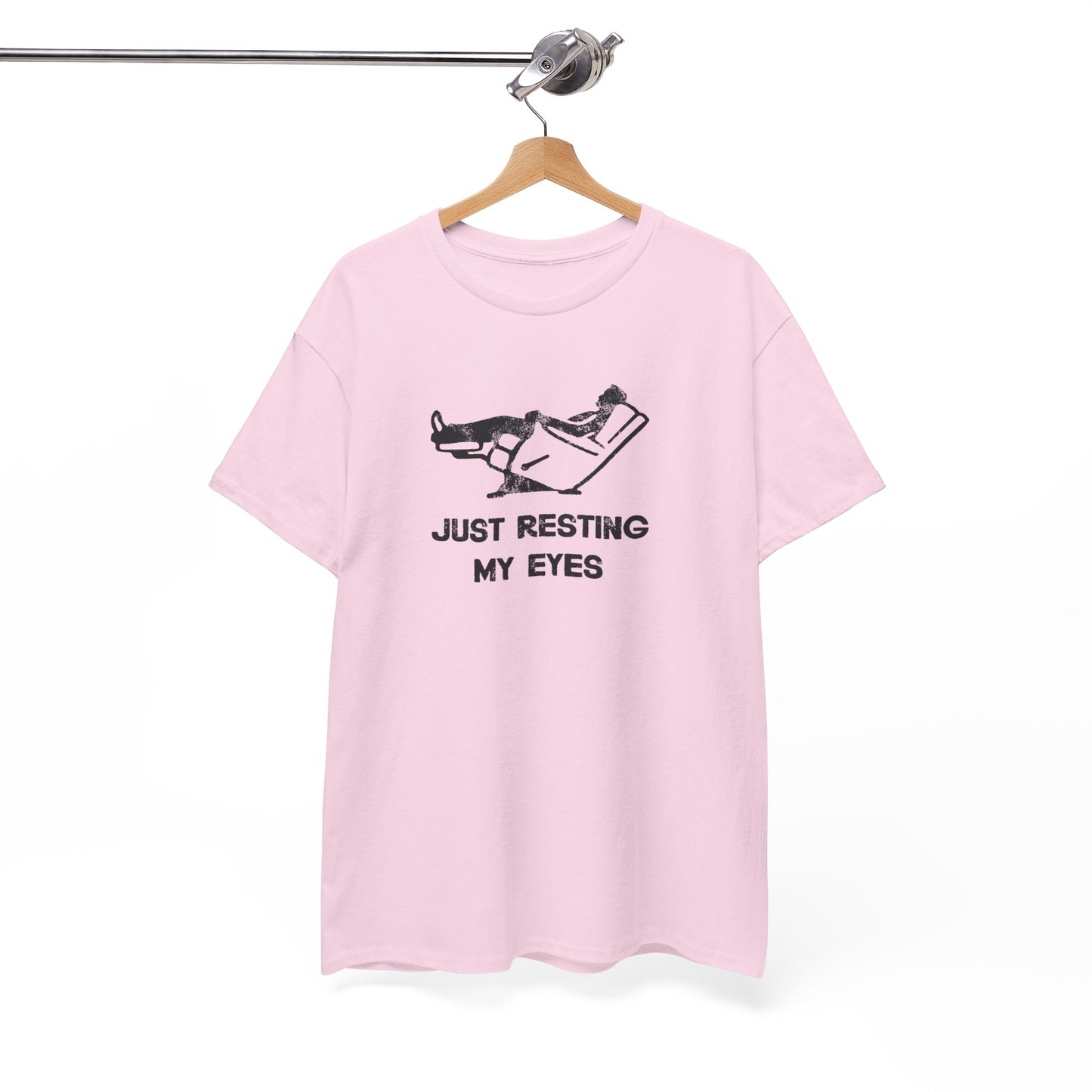 JUST RESTING MY EYES – Funny Dad Nap T-Shirt, Lazy Day Recliner Tee, Perfect Gift for Nappers