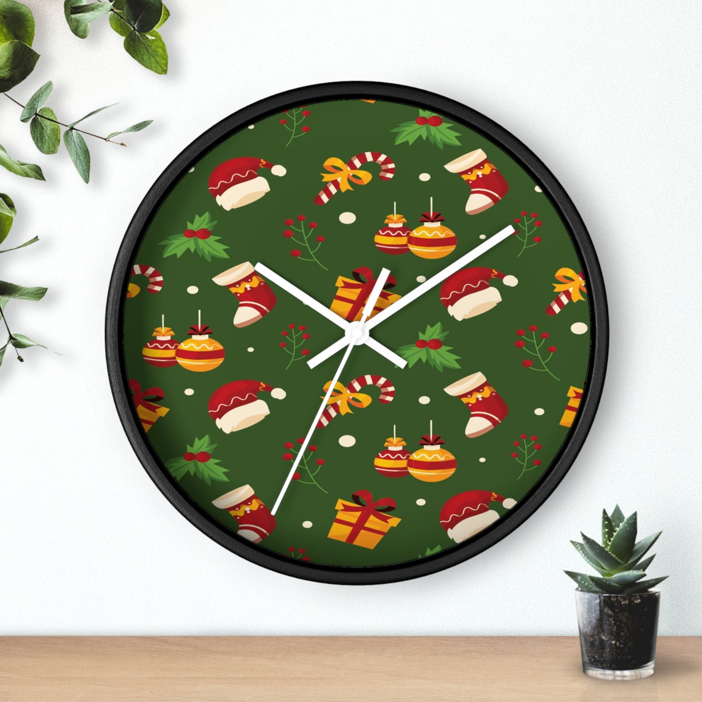 Dark Green Wall Clock