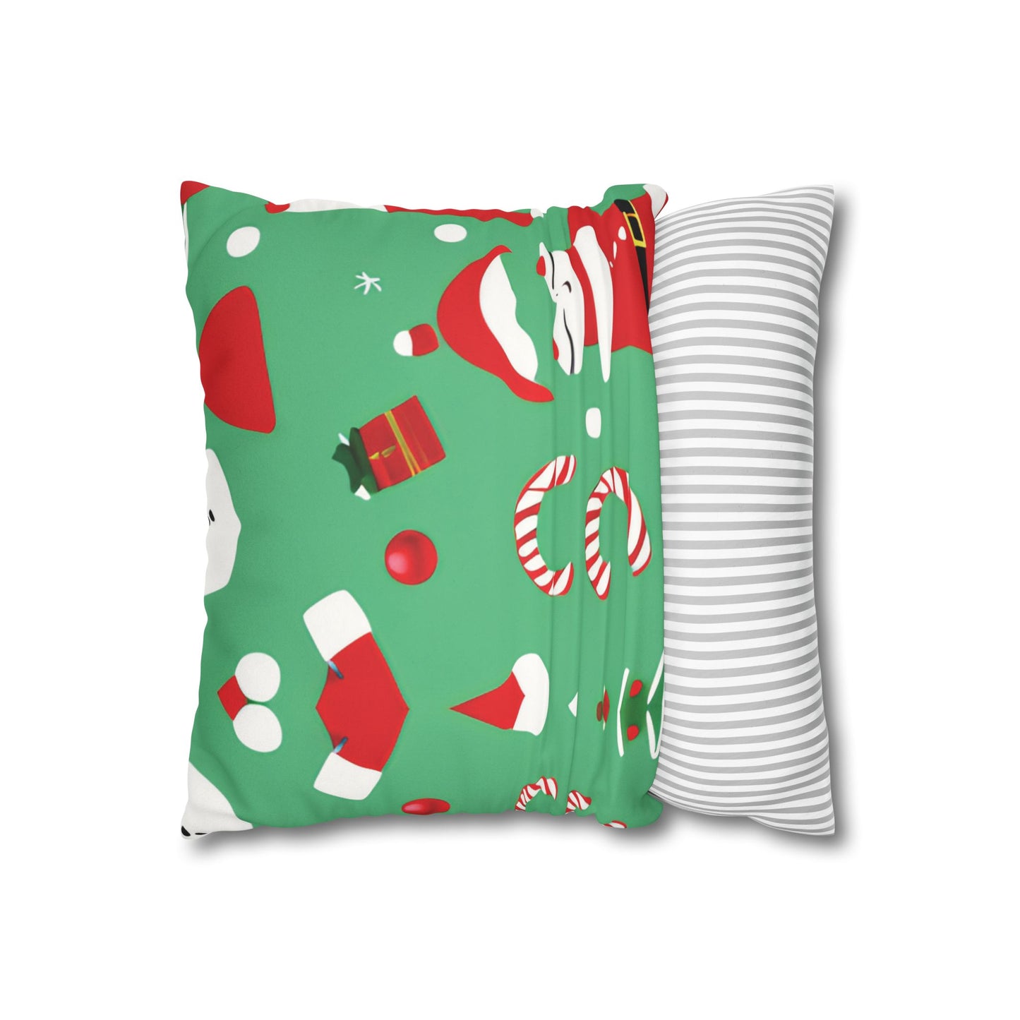 Elegant Christmas Faux Suede Decorative Pillow Cover with Concealed Zipper