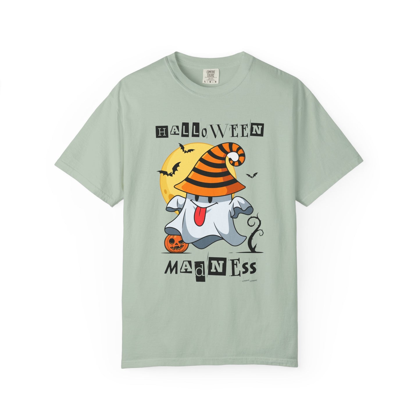 Halloween Madness Tee – Ghostly Grins Under Witchy Skies!