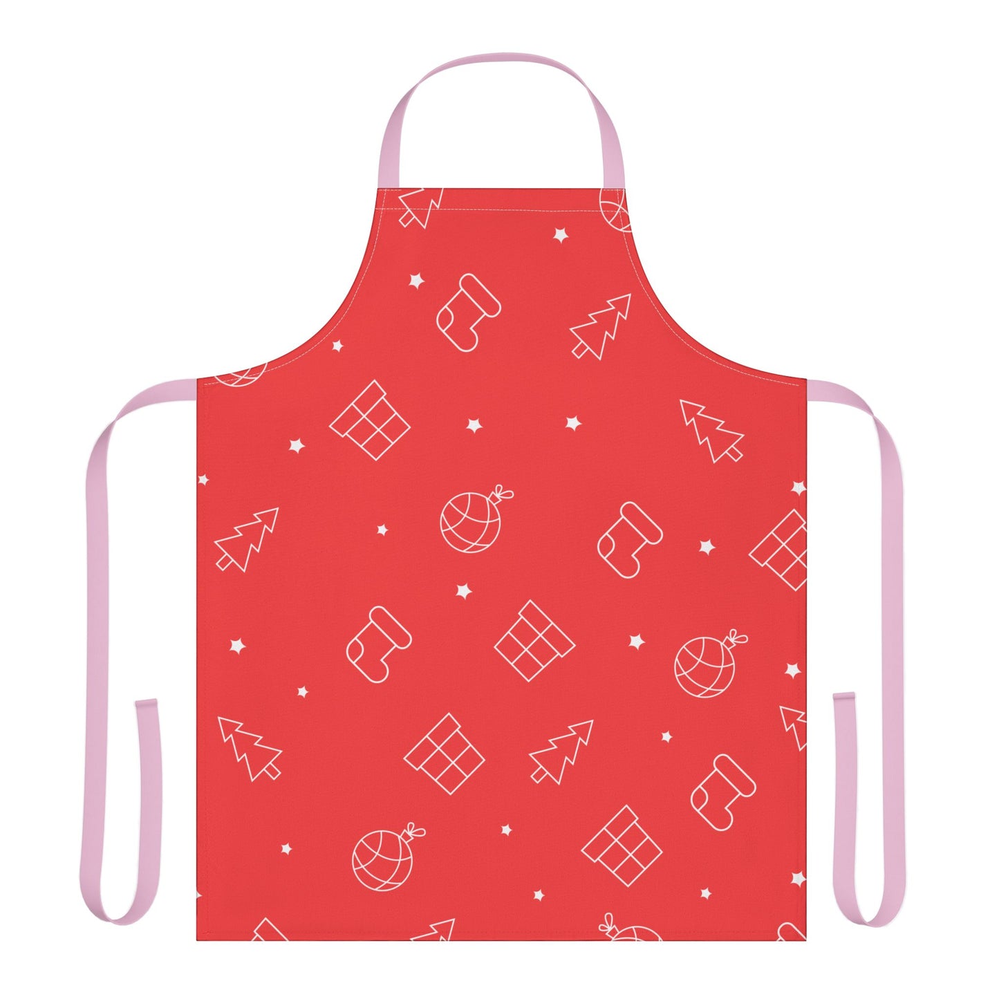 Festive Red Christmas Apron – Ideal Holiday Gift